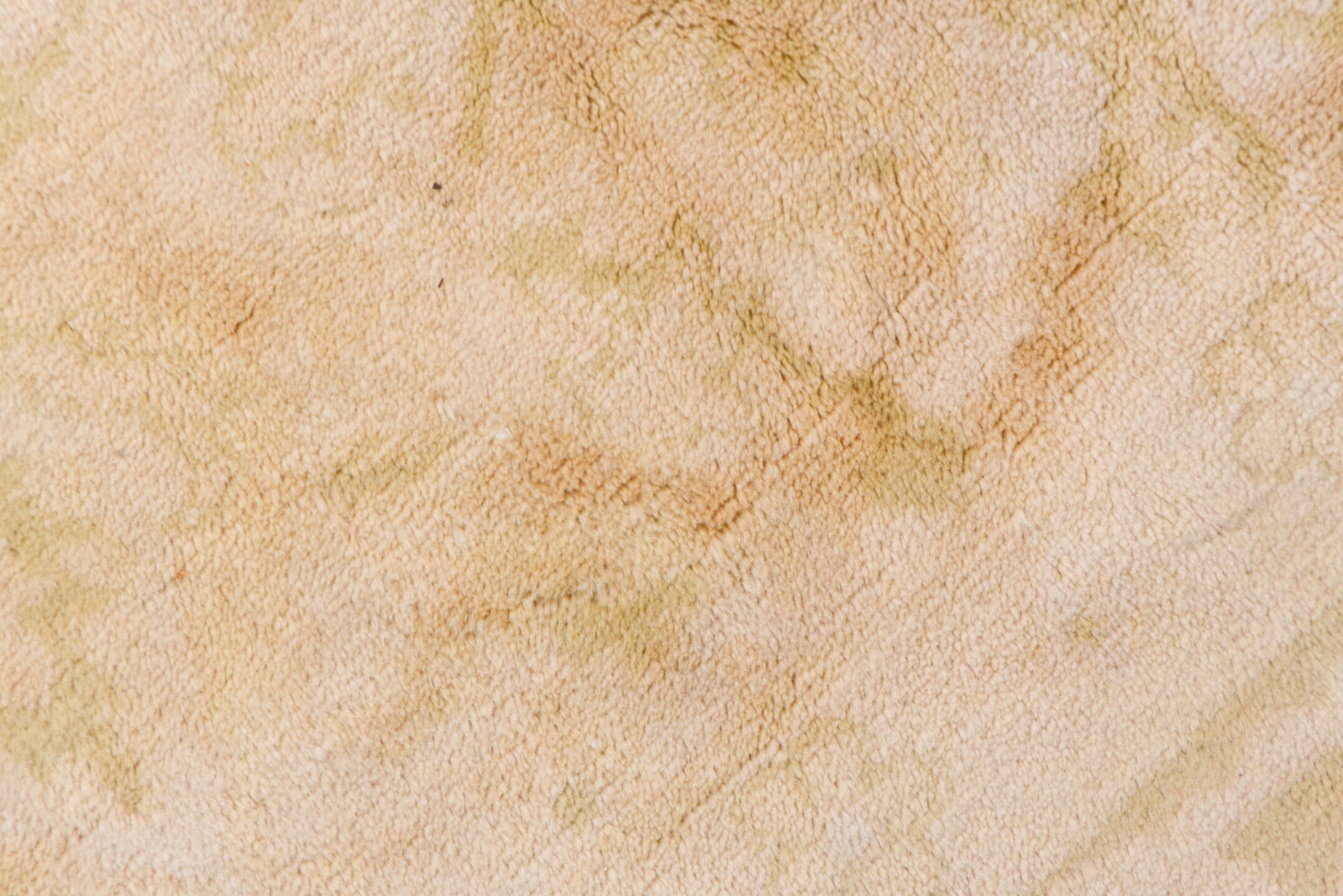 11' x 11' one-of-a-kind handmade vintage Oushak oversize rug. Color palette: bisque, brown, burlywood, moccasin, off-white