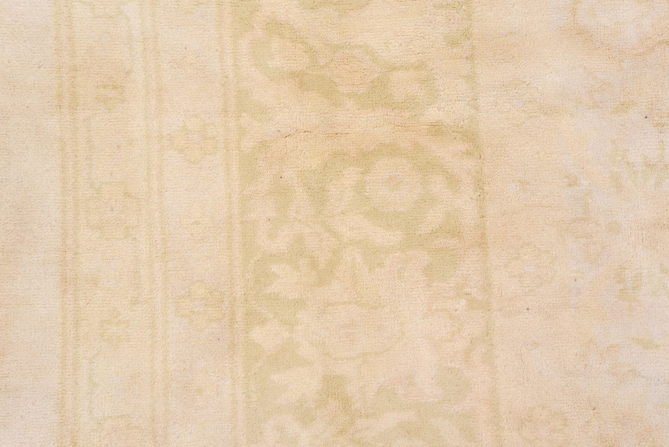 11' x 11' one-of-a-kind handmade vintage Oushak oversize rug. Color palette: ivory, cream, beige, sand, taupe, gray