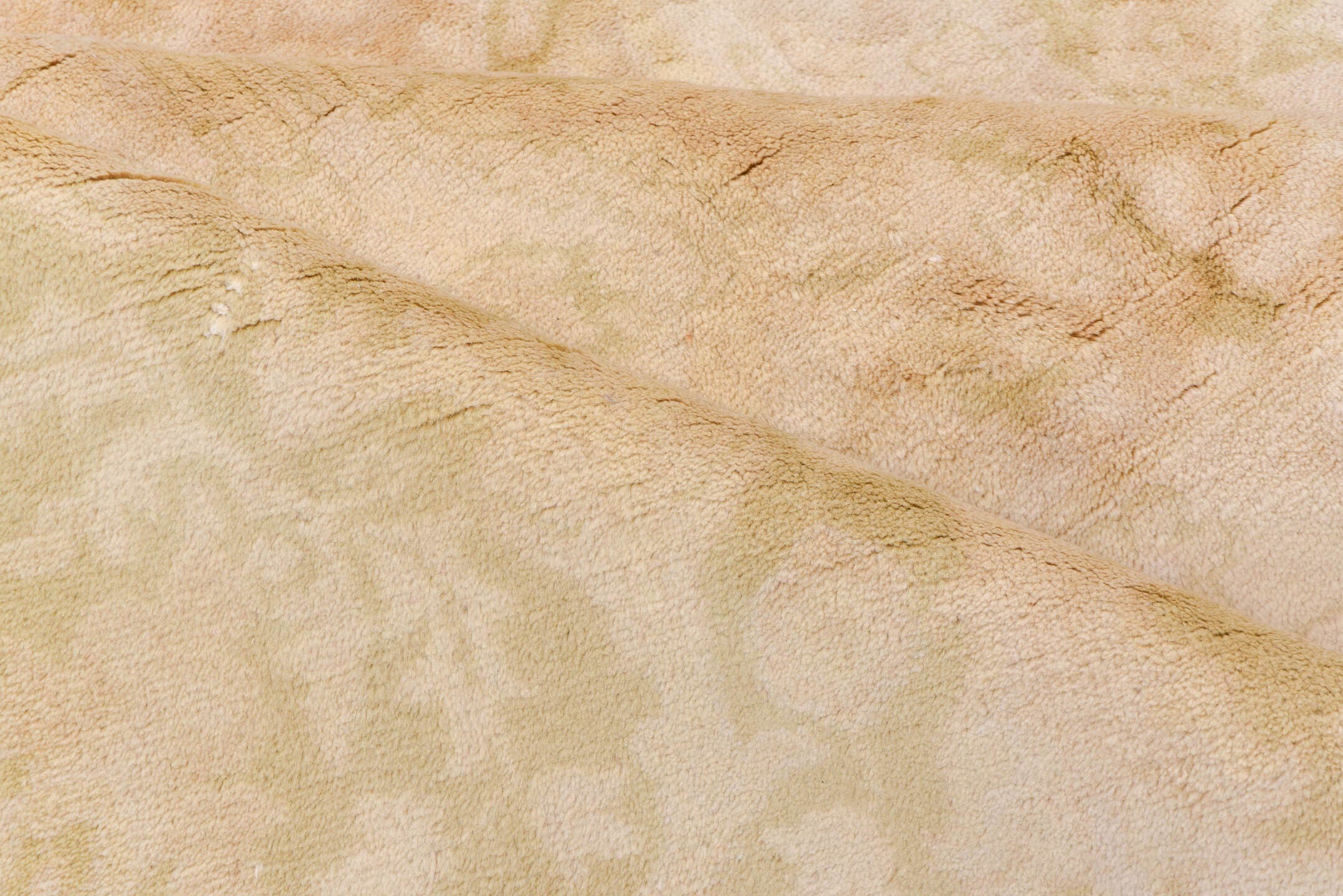 11' x 11' one-of-a-kind handmade vintage Oushak oversize rug. Color palette: ivory, cream, beige, sand, taupe, gray