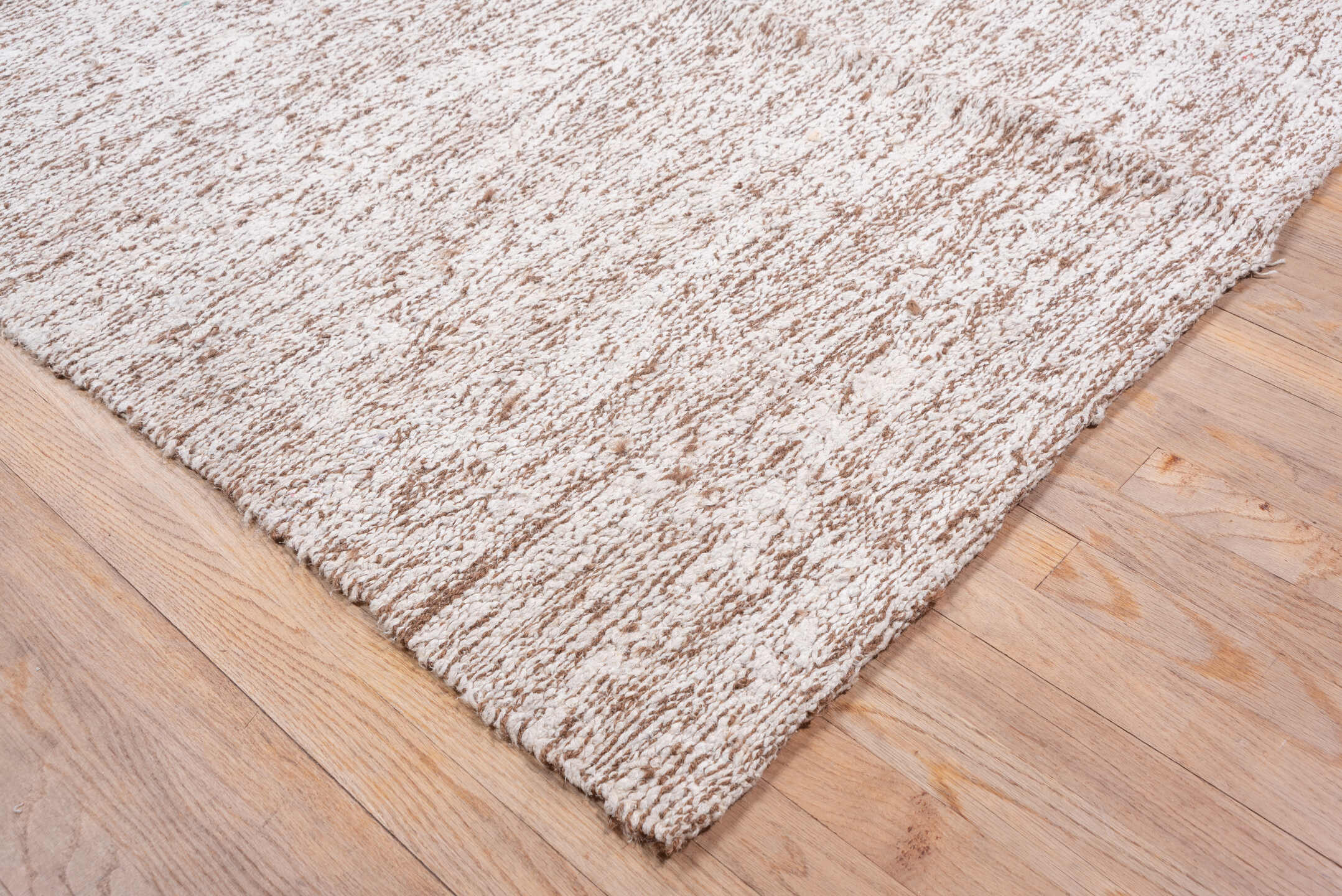 10' x 12' one-of-a-kind handmade vintage Kilim large size rug. Color palette: ivory, taupe, camel, beige, gray
