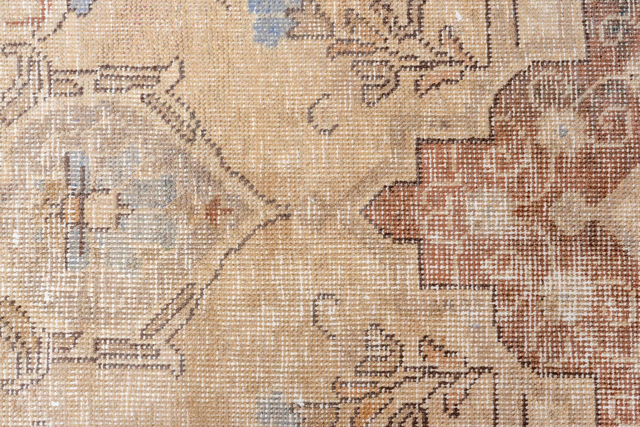 8' x 11' one-of-a-kind handmade vintage Tabriz large size rug. Color palette: ivory, beige, taupe, pale blue, dusty rose