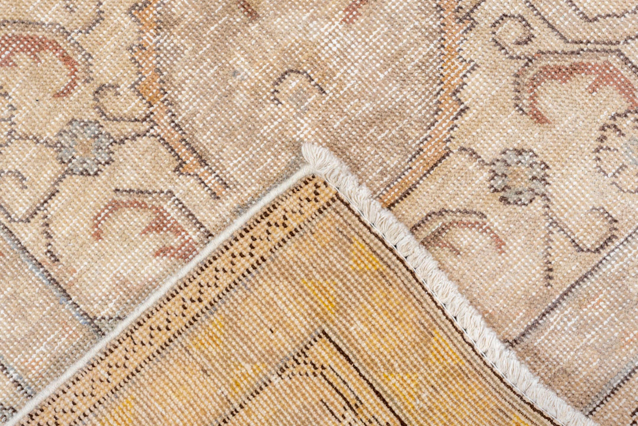 8' x 11' one-of-a-kind handmade vintage Tabriz large size rug. Color palette: ivory, beige, taupe, pale blue, dusty rose