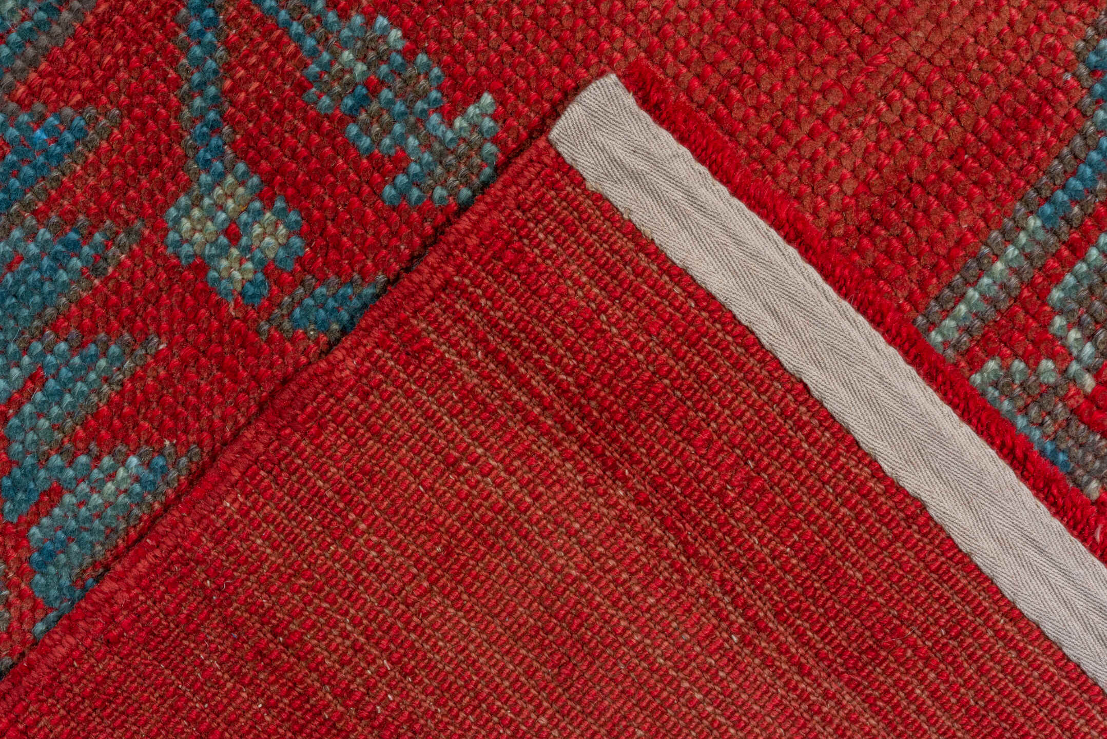 12' x 16' one-of-a-kind handmade antique Oushak oversize rug. Color palette: rust, terra cotta, slate, blue, brick, taupe