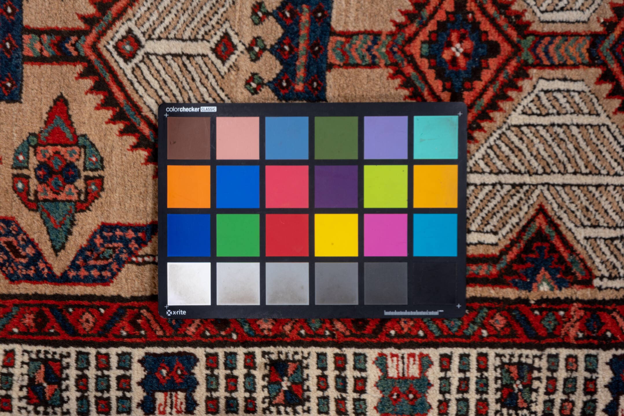 2' x 14' one-of-a-kind handmade vintage Sarab runner rug. Color palette: ivory, rust, navy, camel, crimson, charcoal