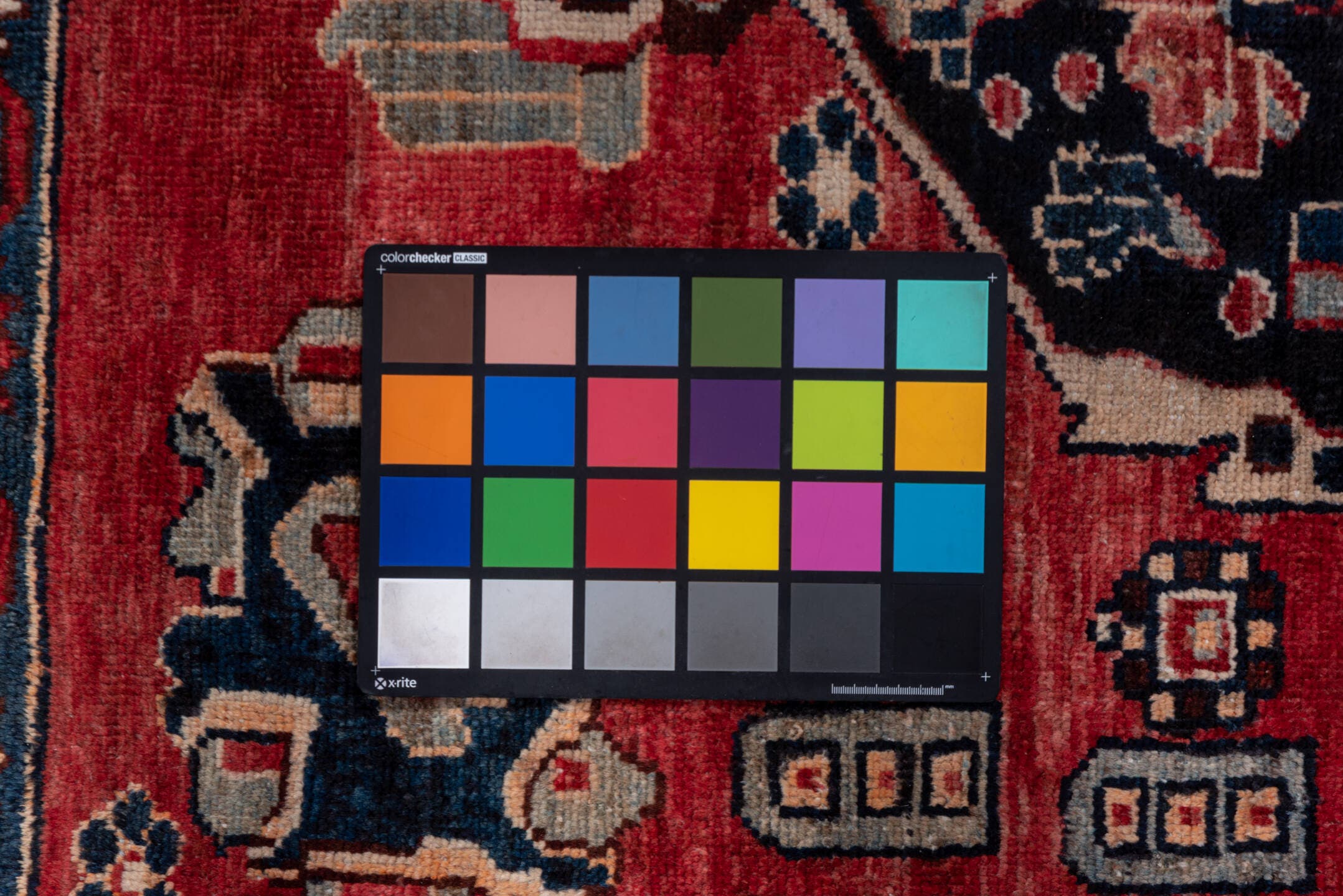 4' x 6' one-of-a-kind handmade vintage Mahal small size rug. Color palette: rose, navy, ivory, slate, crimson, peach, pink
