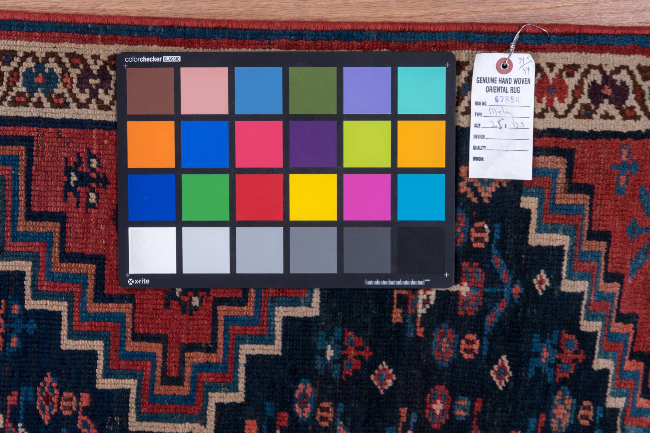 2' x 12' one-of-a-kind handmade antique Malayer runner rug. Color palette: rust, navy, ivory, camel, slate, rose, terracotta