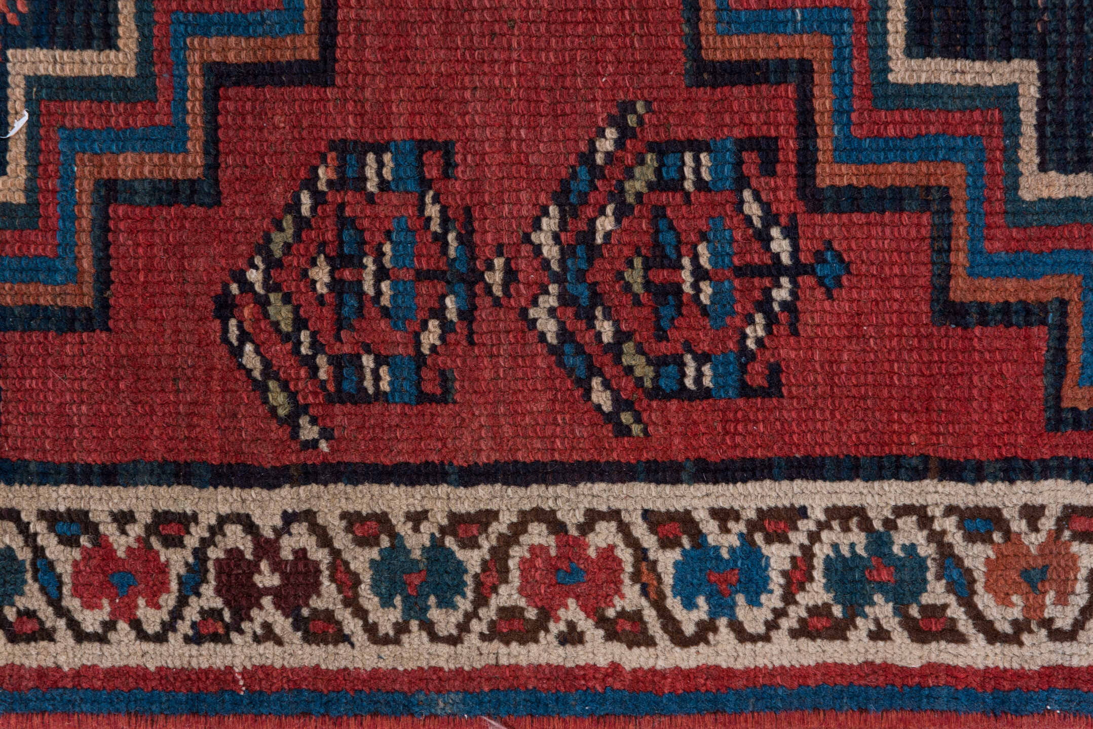 2' x 12' one-of-a-kind handmade antique Malayer runner rug. Color palette: rust, navy, ivory, camel, slate, rose, terracotta
