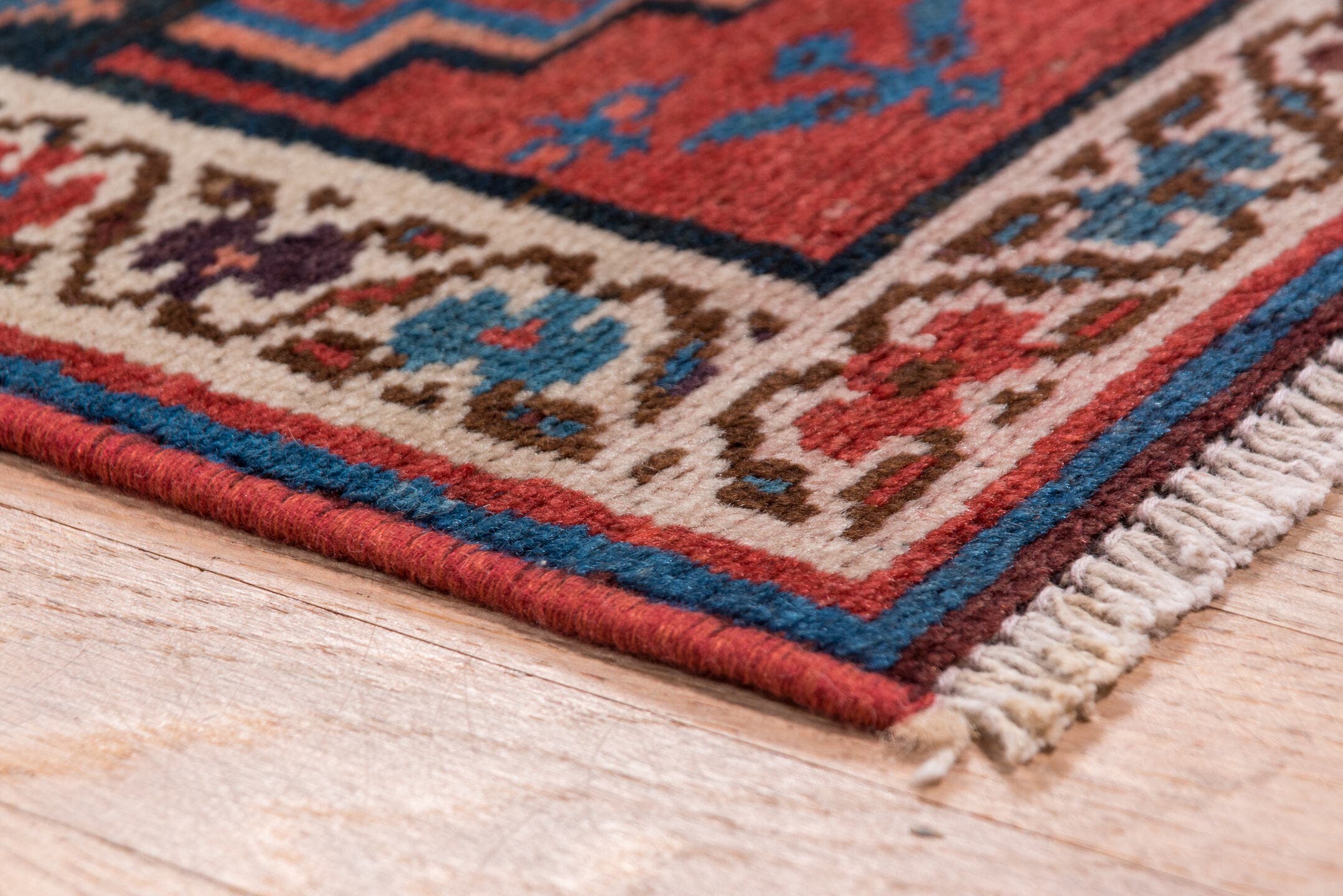 2' x 12' one-of-a-kind handmade antique Malayer runner rug. Color palette: rust, navy, ivory, camel, slate, rose, terracotta