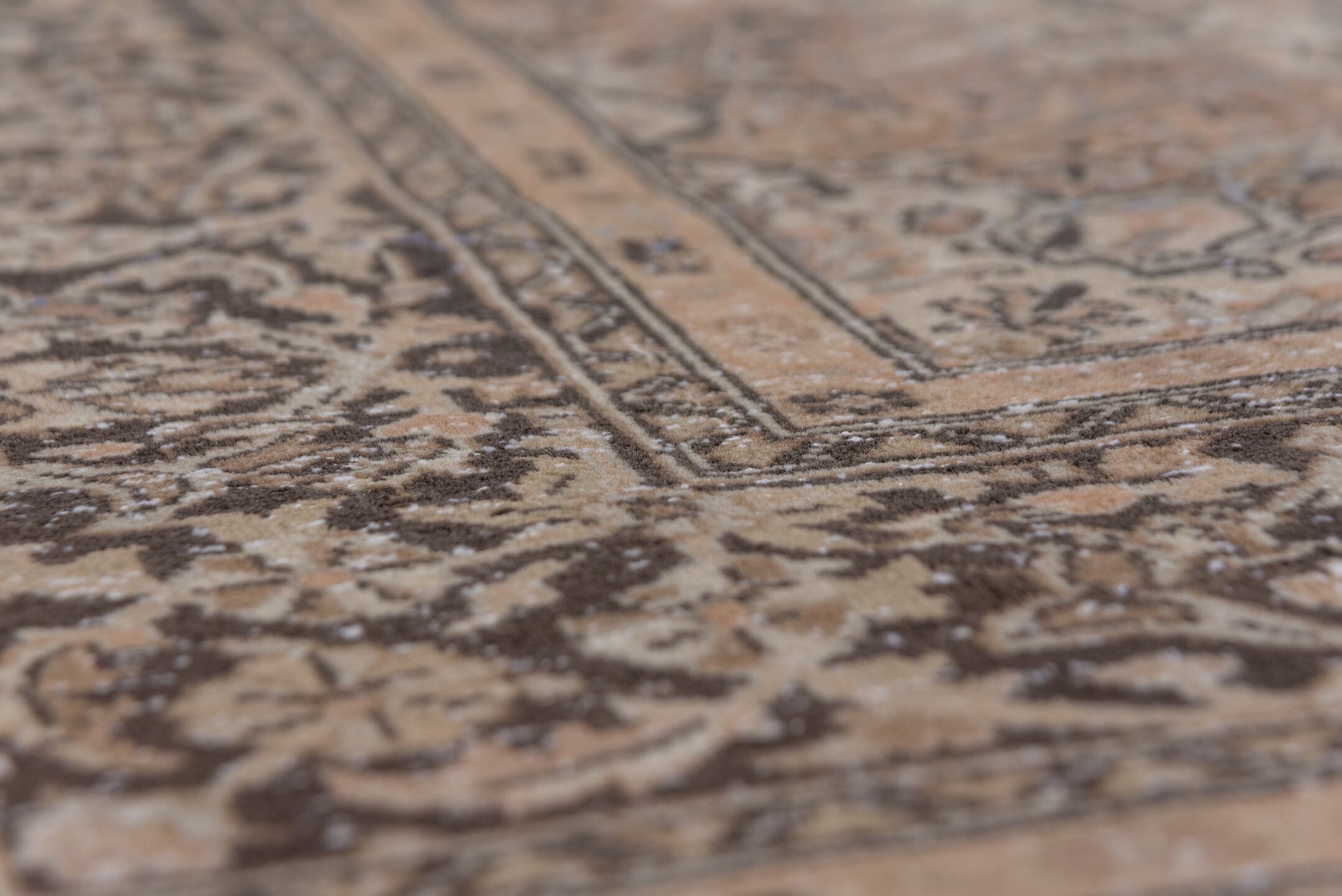 4' x 6' one-of-a-kind handmade vintage Sivas small size rug. Color palette: ivory, camel, taupe, charcoal, terra cotta