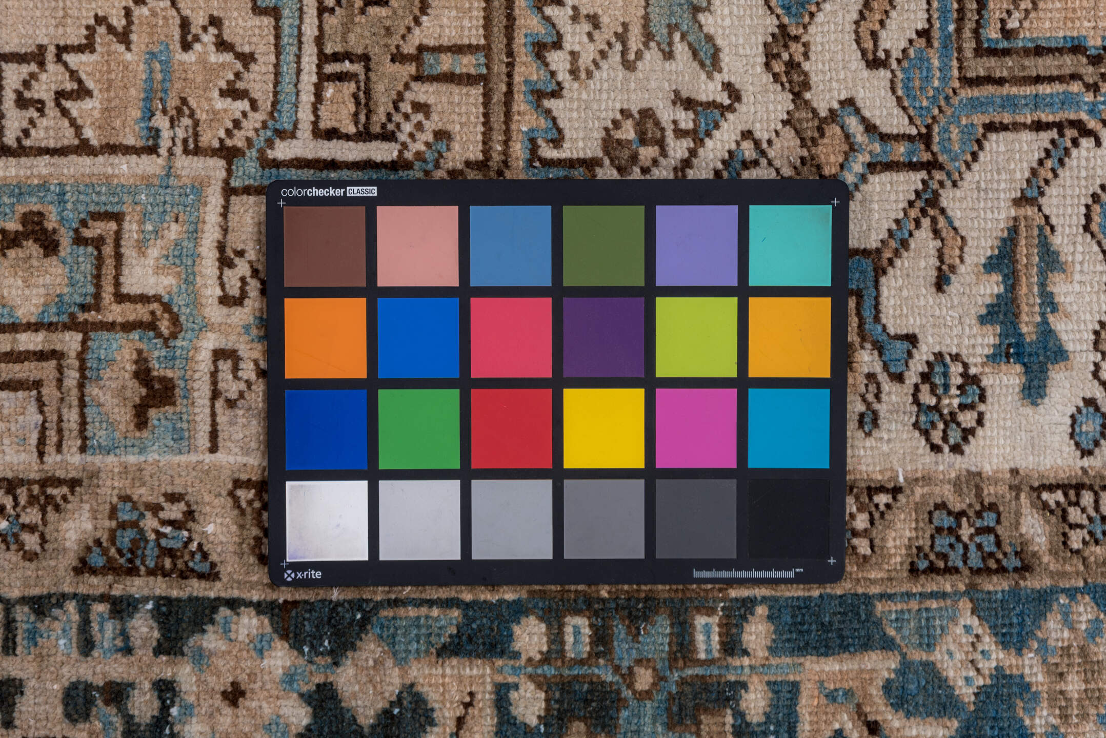 6' x 9' one-of-a-kind handmade vintage Heriz medium size rug. Color palette: arapawa, black, blue, brown, charcoal, dim gray