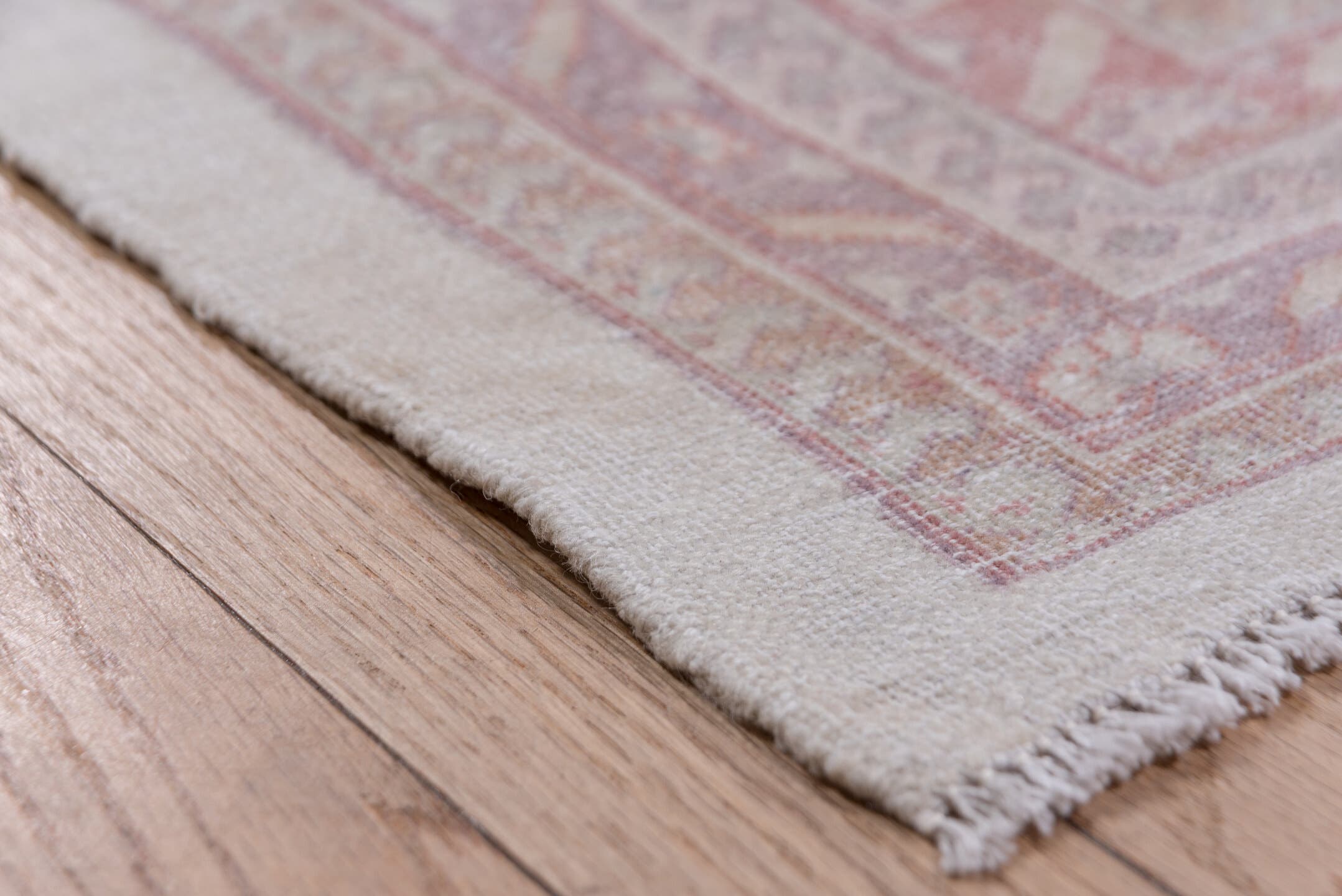 11' x 14' one-of-a-kind handmade antique Tabriz oversize rug. Color palette: ivory, blush, rose, pale lavender, taupe, peach