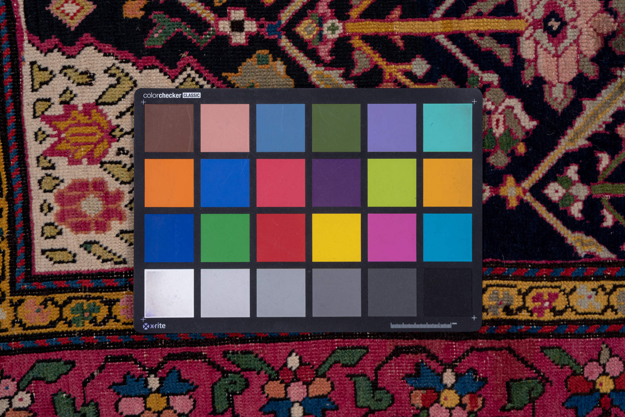 3' x 16' one-of-a-kind handmade vintage Karabagh runner rug. Color palette: black, blue, brown, gray, pink, red