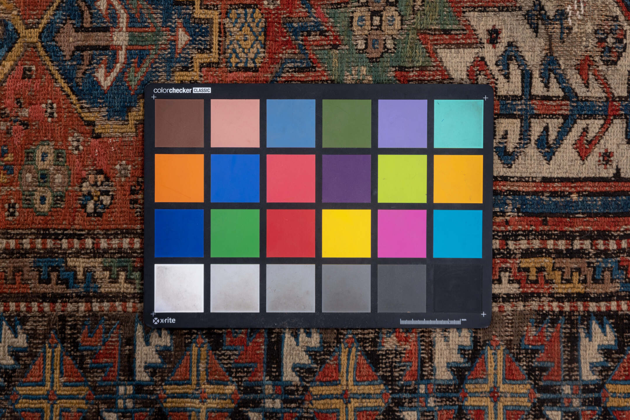 6' x 10' one-of-a-kind handmade vintage Sumak large size rug. Color palette: black, blue, brown, charcoal, dark gray, gray