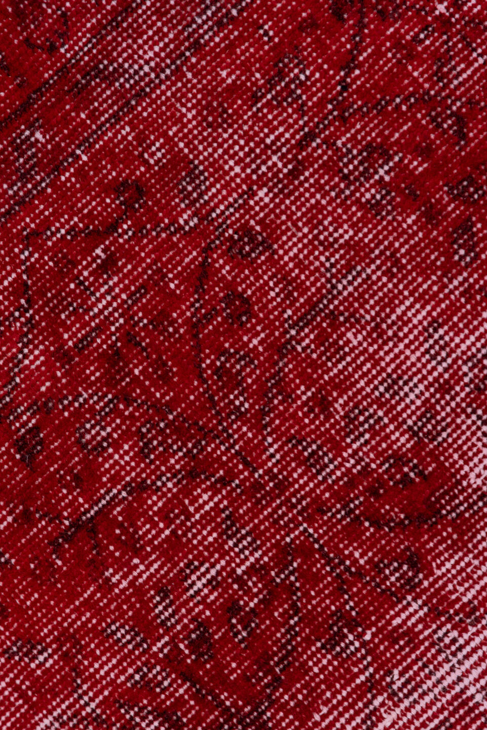 4' x 6' one-of-a-kind handmade vintage Overdyed small size rug. Color palette: brown, burgundy, pink, red, wine