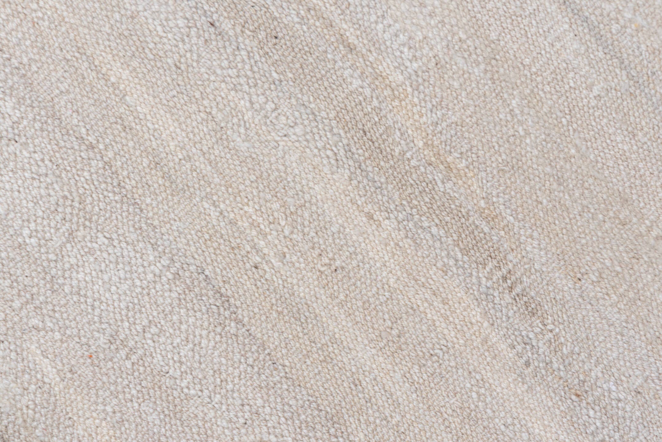 8' x 10' one-of-a-kind handmade vintage Kilim large size rug. Color palette: ivory, cream, beige, taupe, gray
