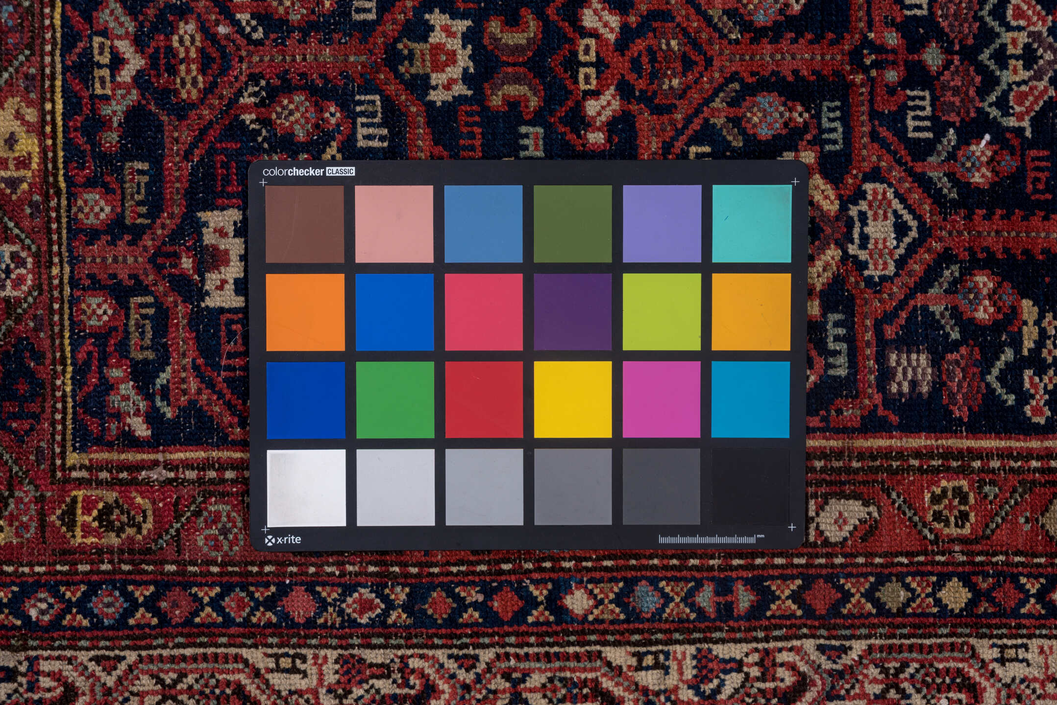 5' x 12' one-of-a-kind handmade vintage Malayer rug. Color palette: blue, brown, gray, pink, red, redwood