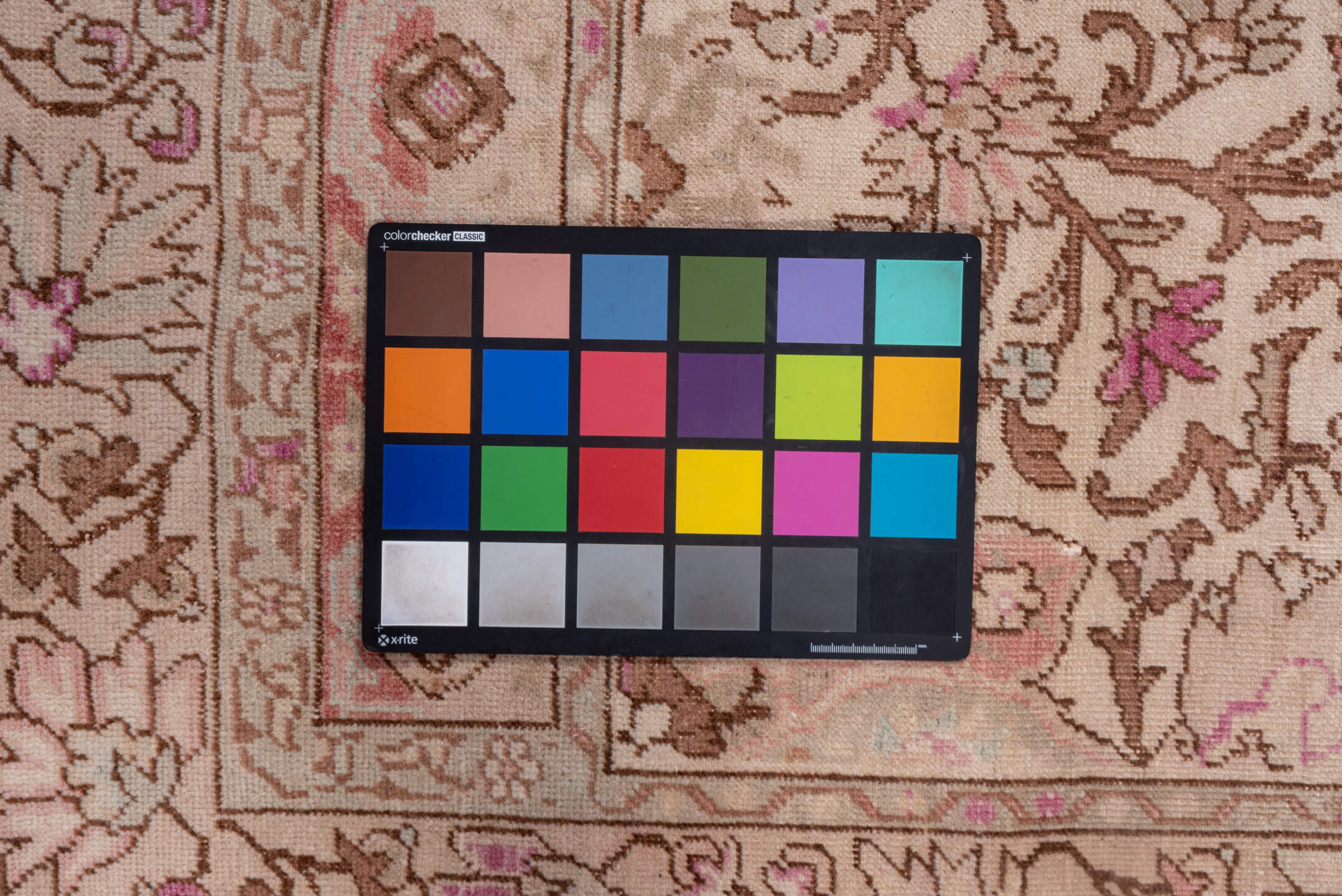 4' x 7' one-of-a-kind handmade vintage Oushak rug. Color palette: brown, gray, light gray, off-white, orange, pink