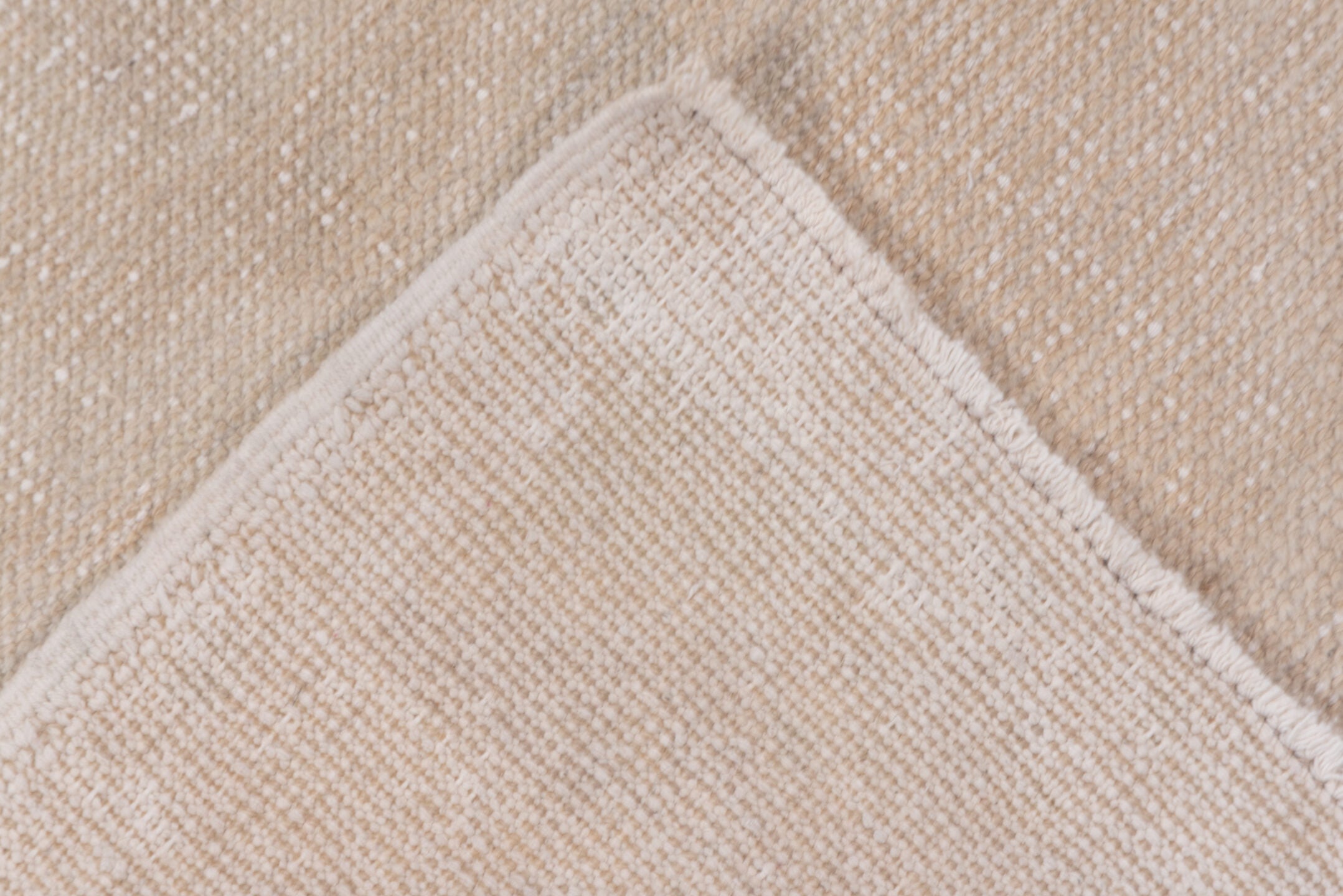 3' x 9' one-of-a-kind handmade vintage Oushak runner rug. Color palette: brown, gray, light gray, linen, off-white, orange