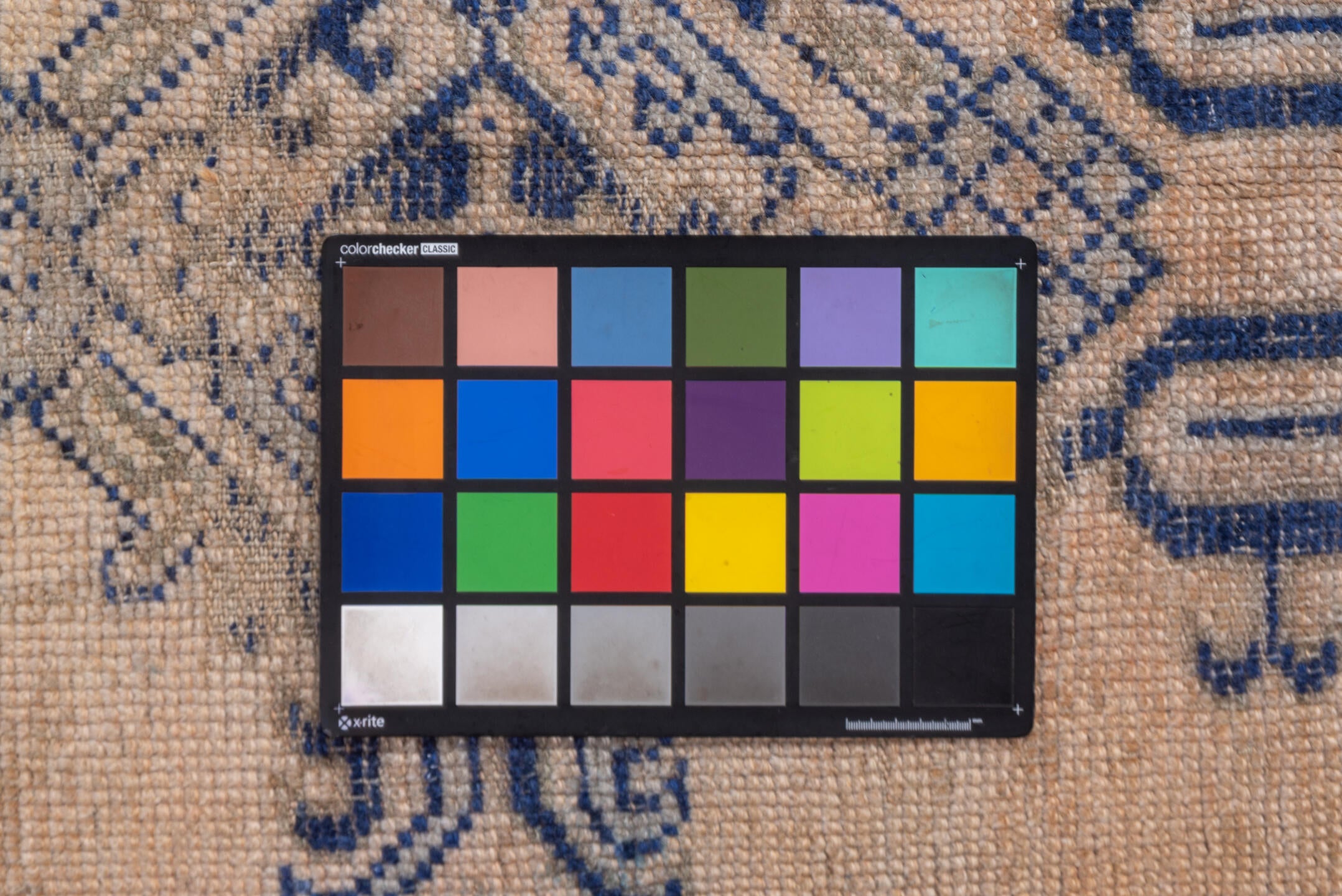 2' x 5' one-of-a-kind handmade vintage Oushak small size rug. Color palette: blue, brown, gray, light gray, off-white