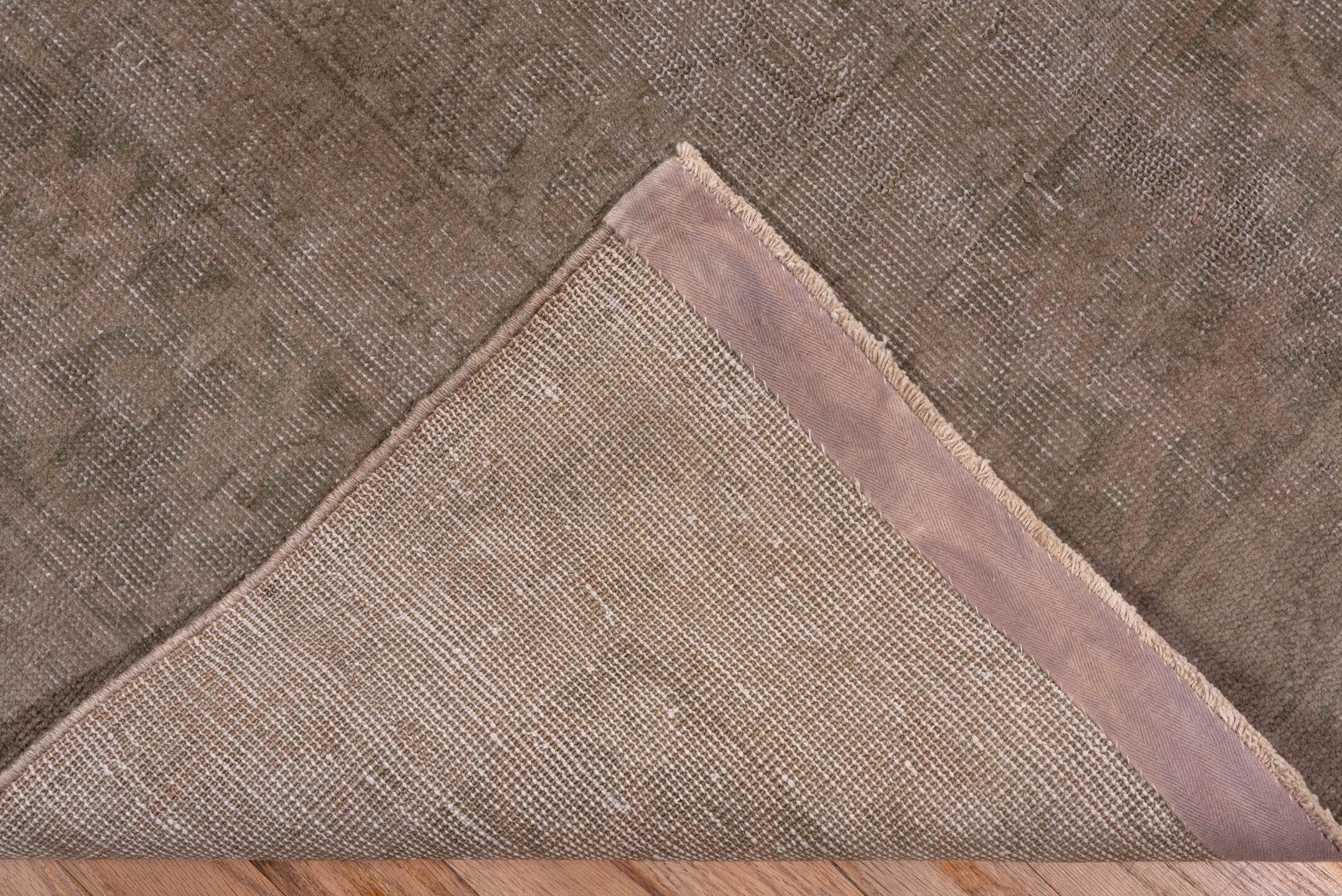 12' x 19' one-of-a-kind handmade antique Oushak oversize rug. Color palette: taupe, beige, blush, sage, ivory, gray, pink