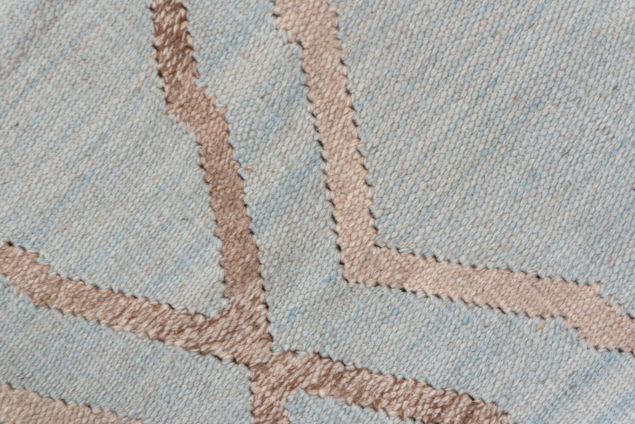 14' x 18' one-of-a-kind handmade vintage Kilim oversize rug. Color palette: ivory, taupe, beige, cream, light gray, gray