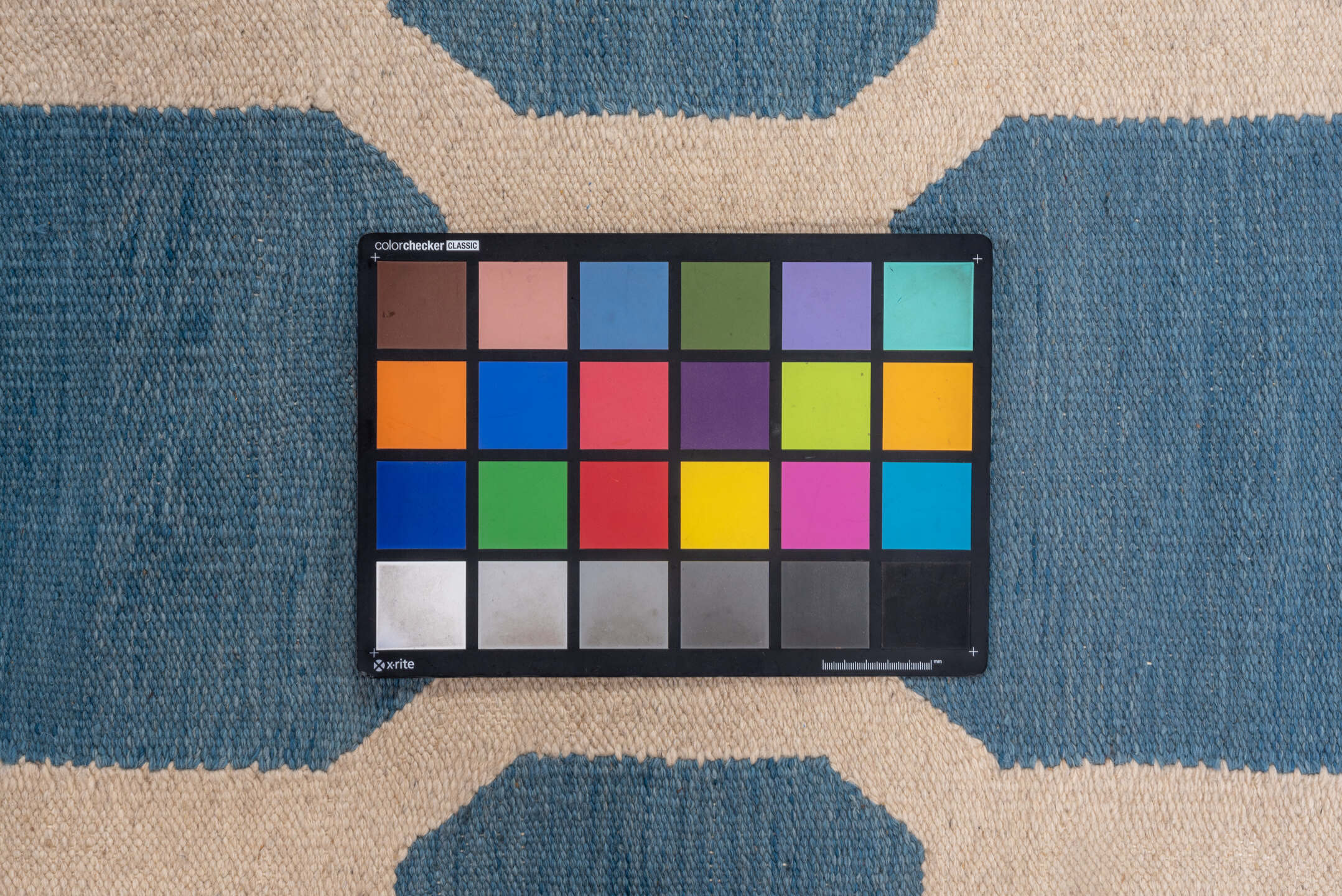 4' x 6' one-of-a-kind handmade vintage Kilim small size rug. Color palette: arapawa, blue, dark gray, fiord, gray