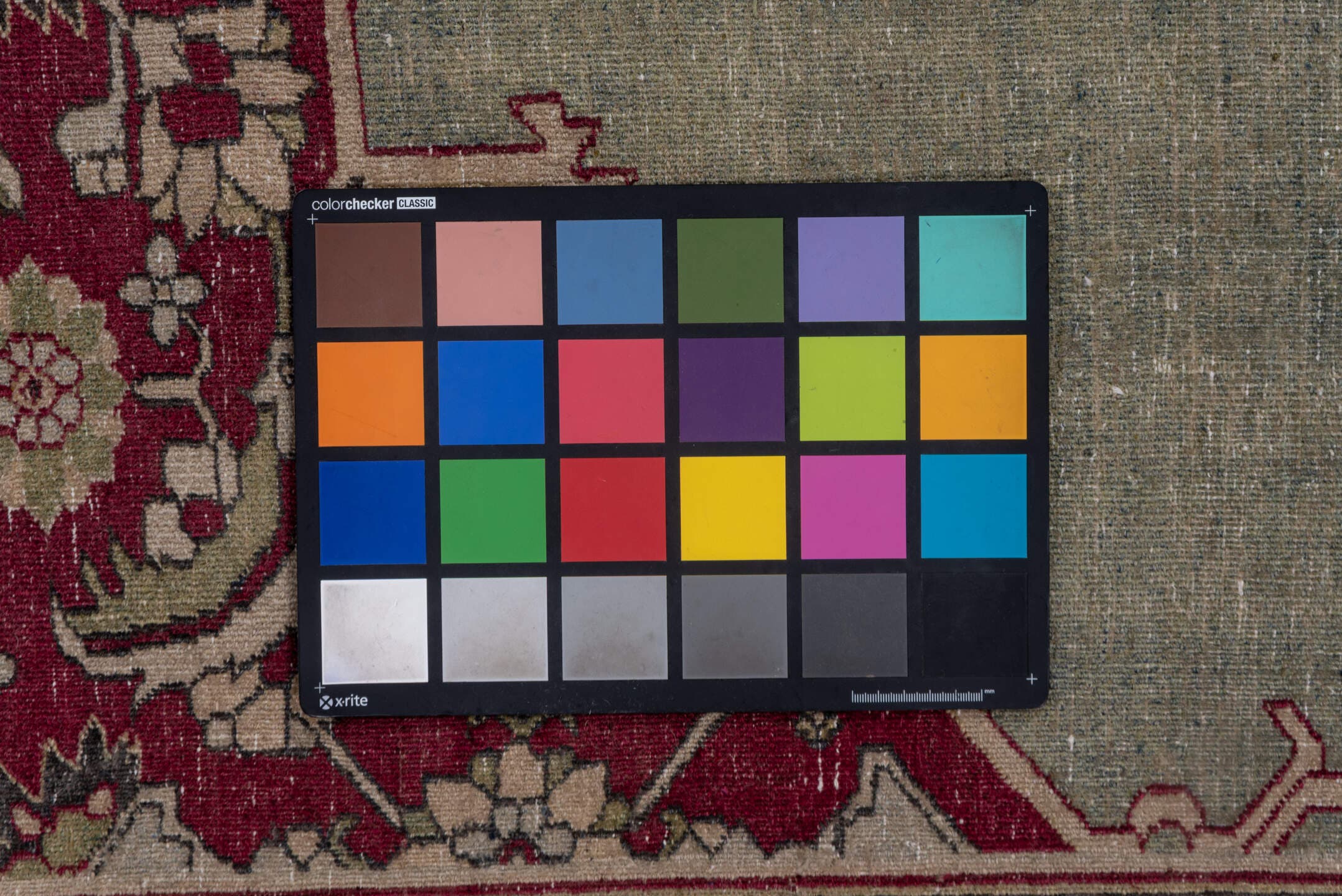 10' x 15' one-of-a-kind handmade antique Khorassan rug. Color palette: sage, crimson, ivory, rose, taupe, green, red, pink