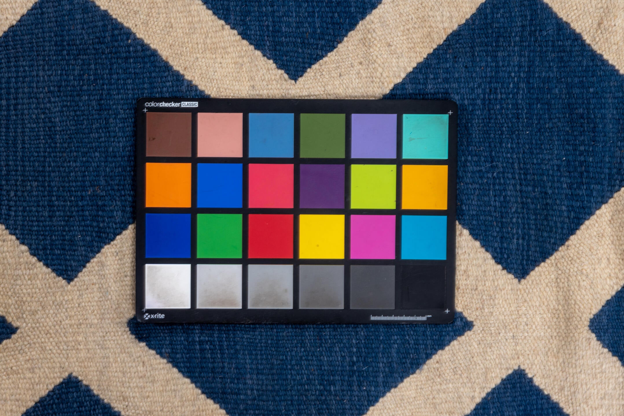 8' x 9' one-of-a-kind handmade vintage Kilim rug. Color palette: blue, brown, dark gray, dim gray, gray, light gray