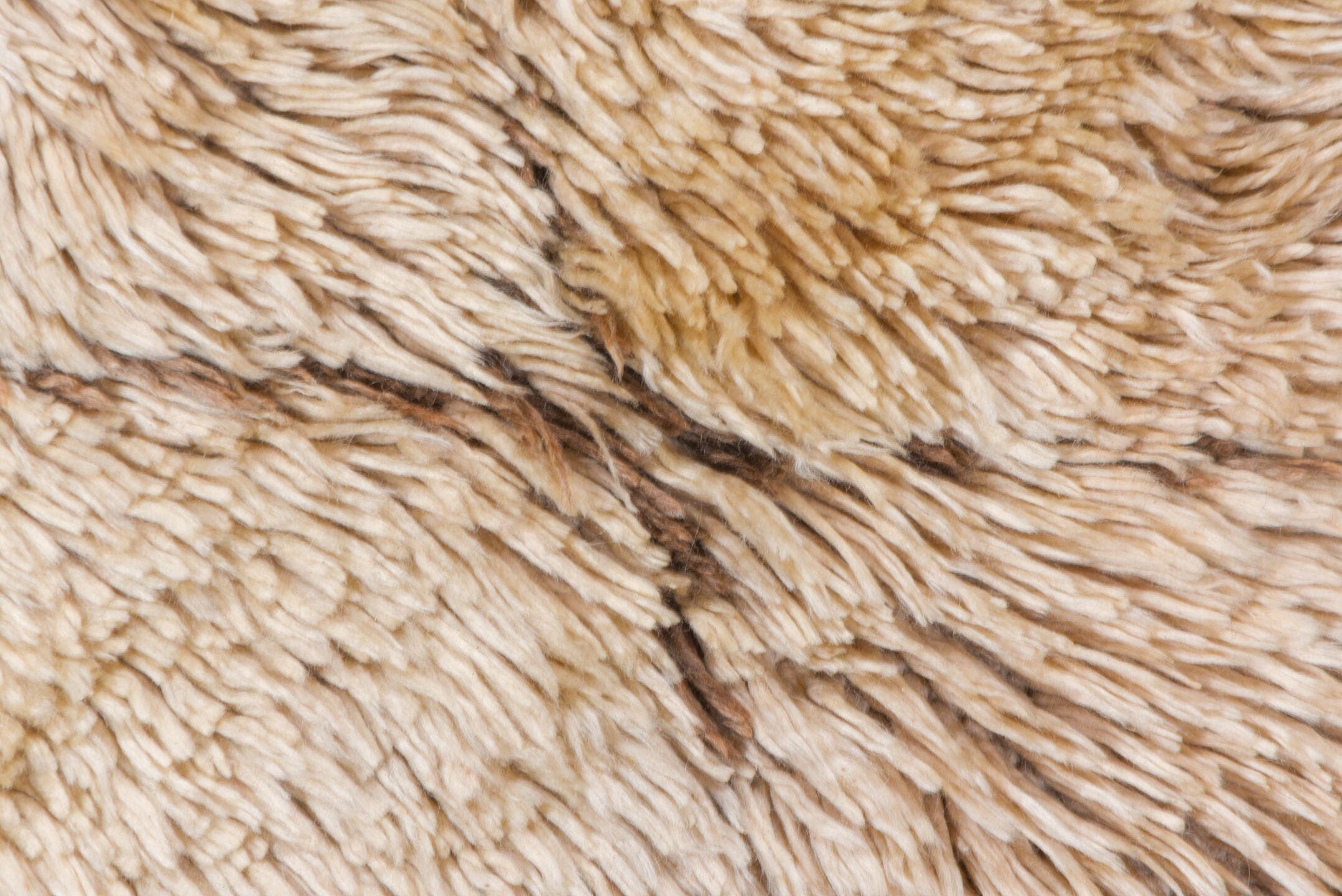 6' x 12' one-of-a-kind handmade vintage Moroccan large size rug. Color palette: ivory, camel, taupe, beige, brown, gray
