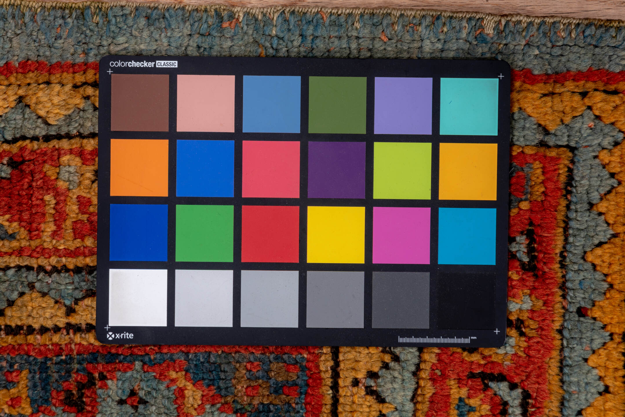 7' x 8' one-of-a-kind handmade vintage Oushak rug. Color palette: black, blue, brown, dim gray, gray