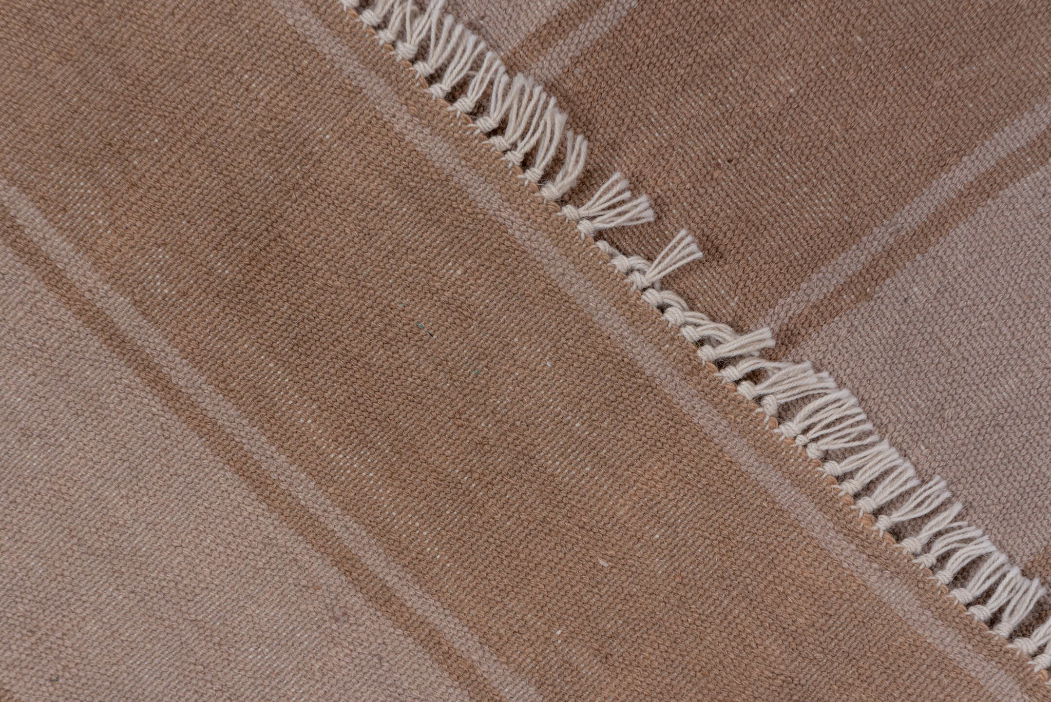 9' x 12' one-of-a-kind handmade vintage Kilim large size rug. Color palette: taupe, blush, ivory, beige, gray, pink