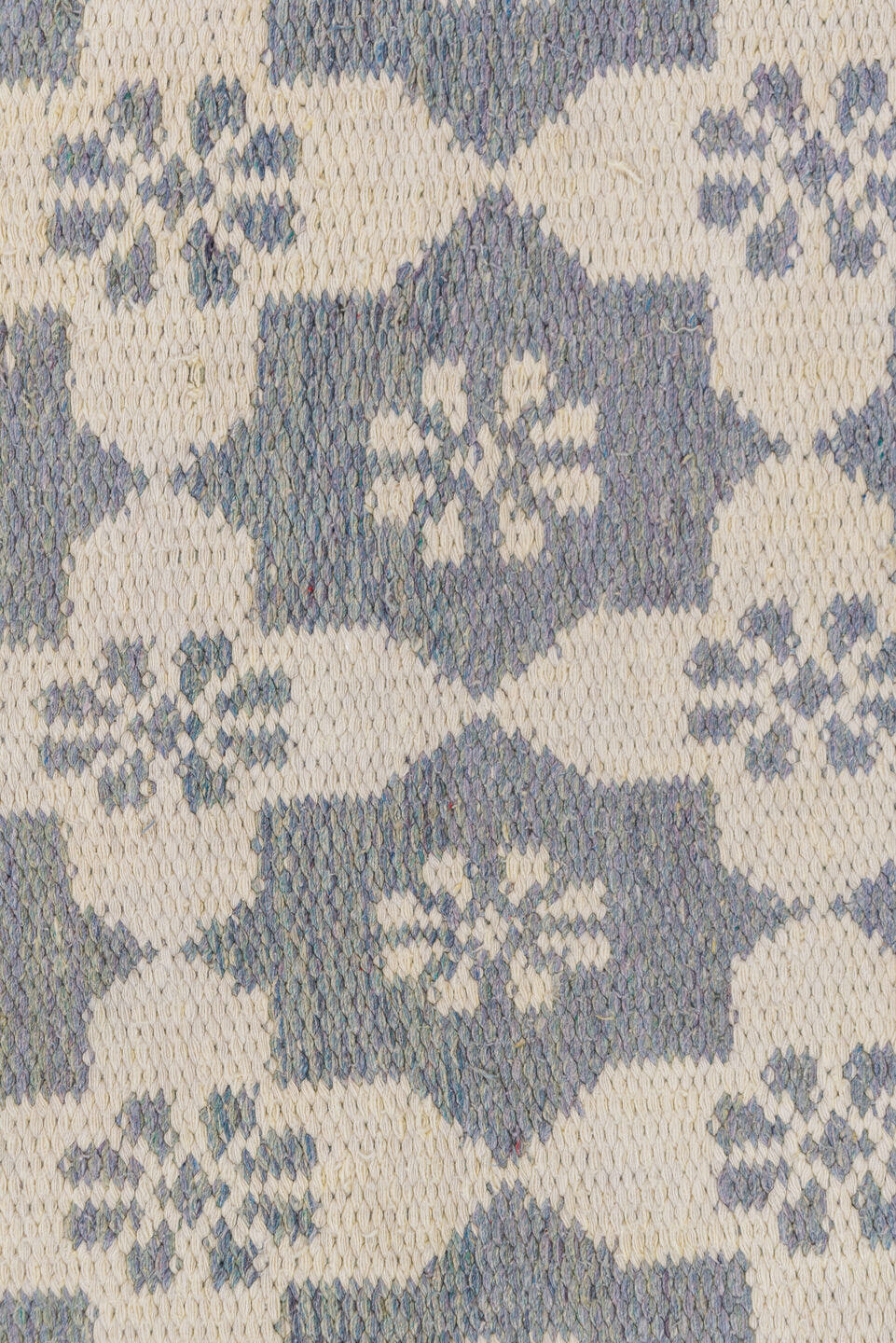 8' x 11' one-of-a-kind handmade antique Kilim large size rug. Color palette: ivory, slate, pale blue, gray, light blue