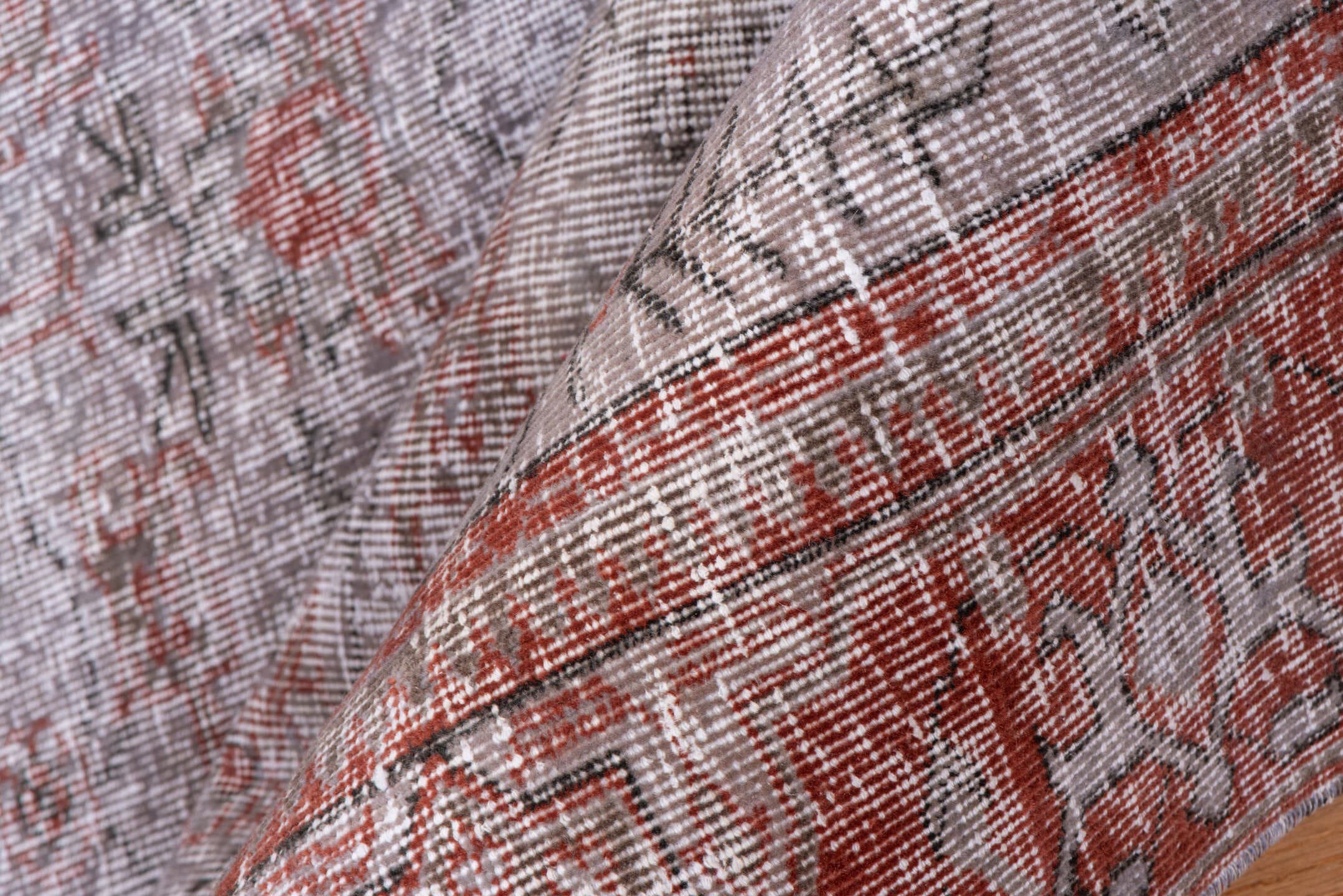 5' x 8' one-of-a-kind handmade antique Sparta medium size rug. Color palette: ivory, rust, taupe, rose, brown, terracotta