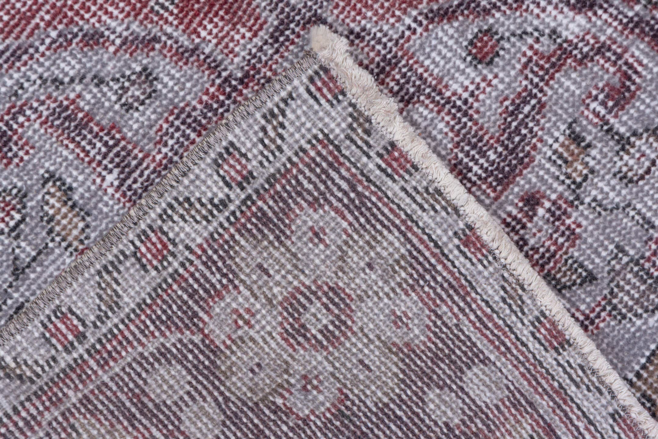 5' x 8' one-of-a-kind handmade antique Sparta medium size rug. Color palette: rose, ivory, taupe, charcoal, dusty mauve