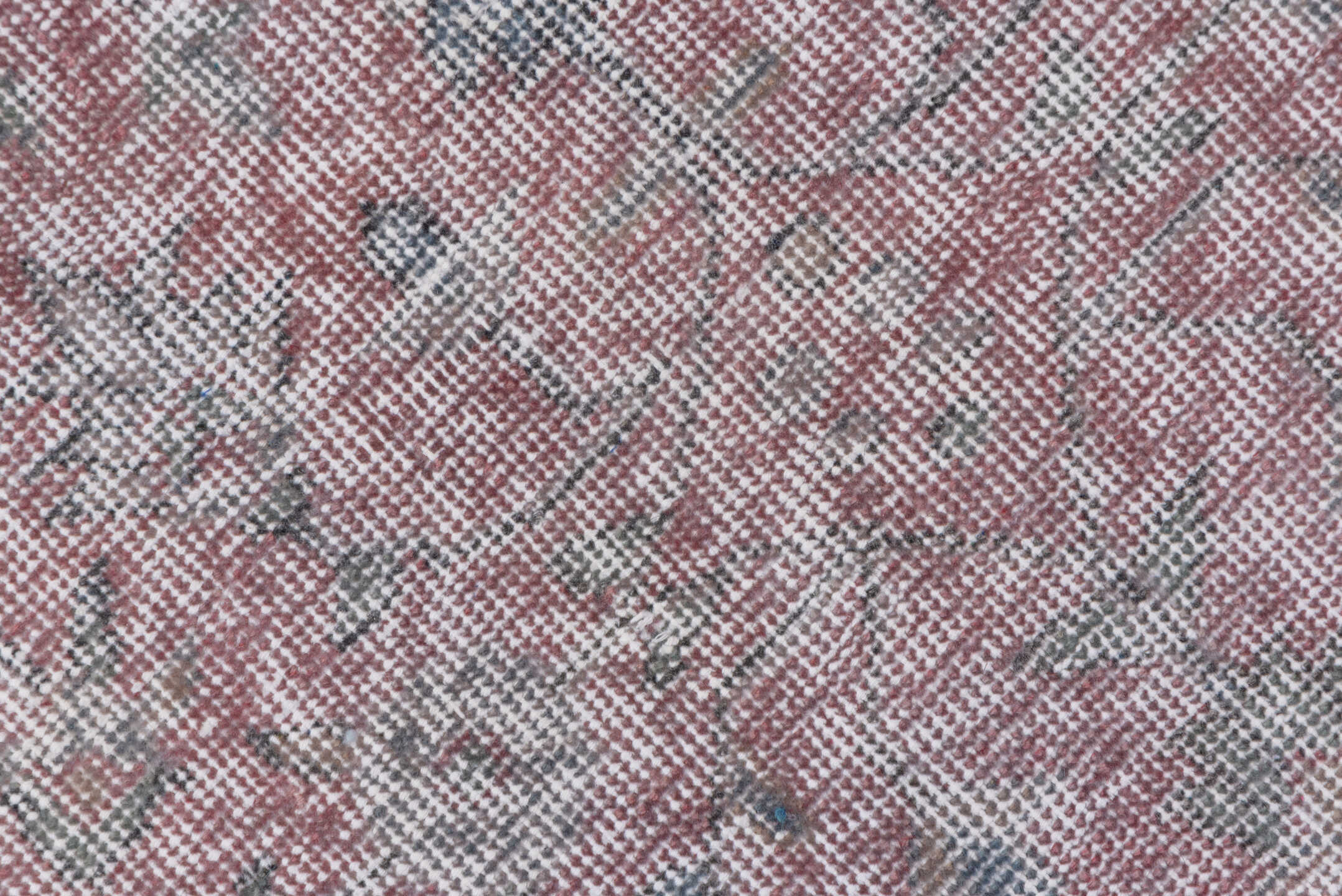 5' x 8' one-of-a-kind handmade antique Overdyed medium size rug. Color palette: blush, ivory, pale gray, dusty rose, taupe