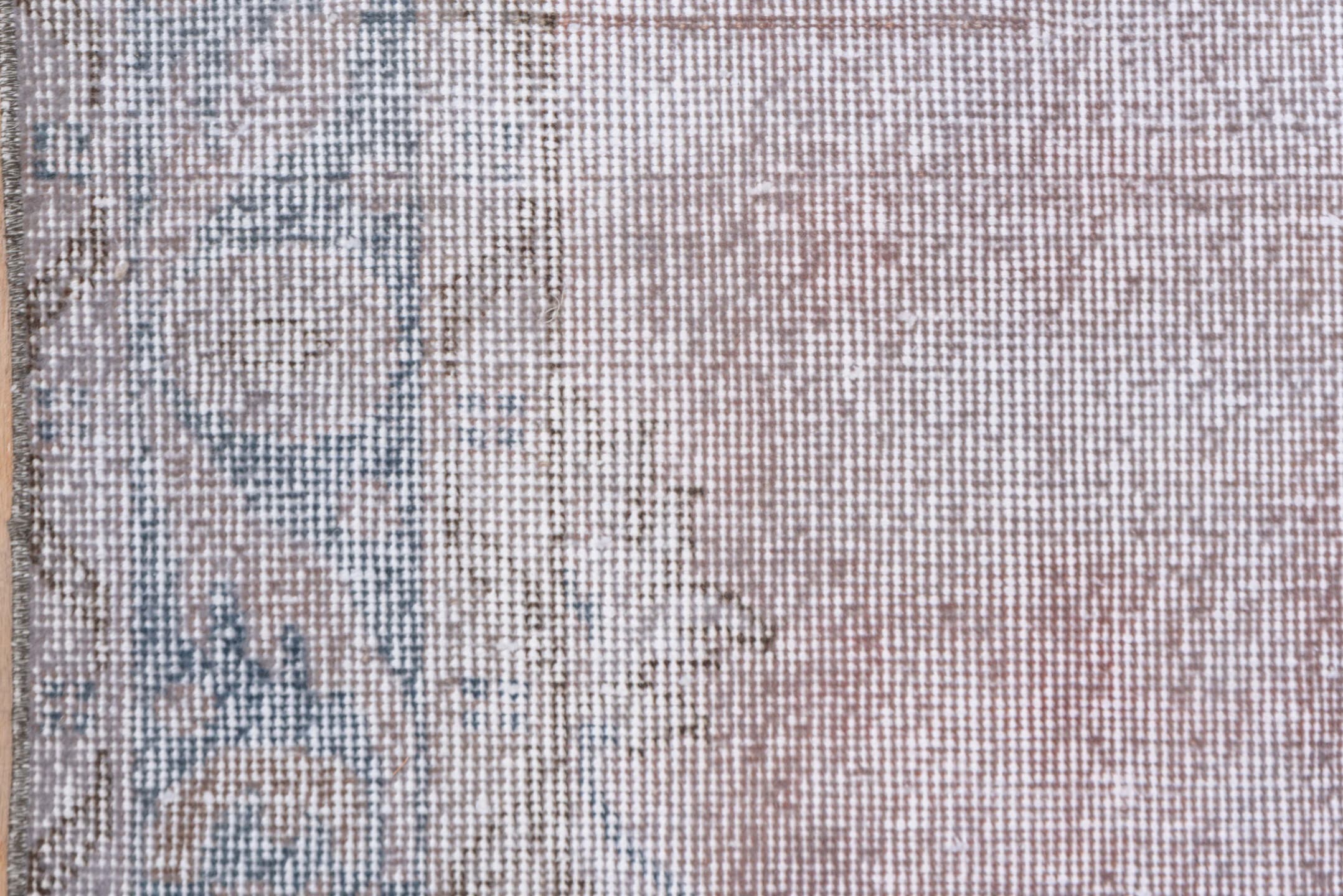 5' x 8' one-of-a-kind handmade antique Sparta medium size rug. Color palette: blush, ivory, pale blue, taupe, cream, pink