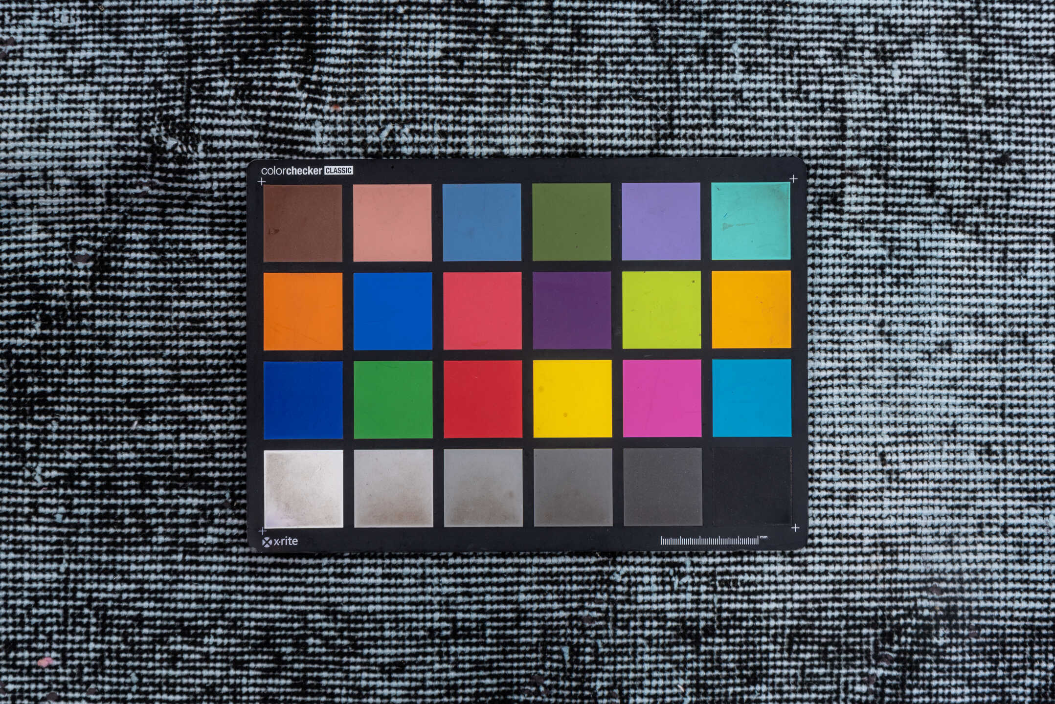 5' x 8' one-of-a-kind handmade vintage Overdyed medium size rug. Color palette: black, blue, charcoal, gainsboro, gray