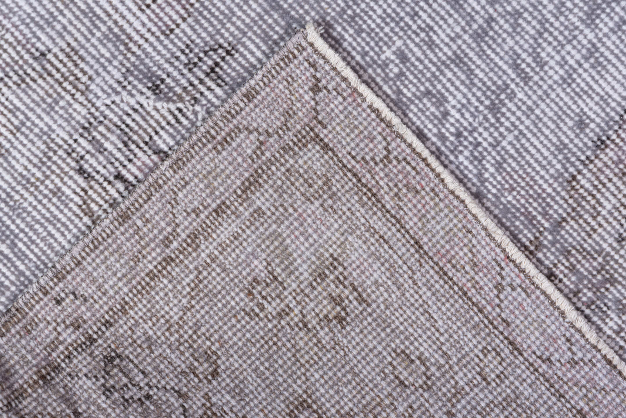 5' x 9' one-of-a-kind handmade antique Sparta medium size rug. Color palette: ivory, taupe, beige, stone, pale gray, gray