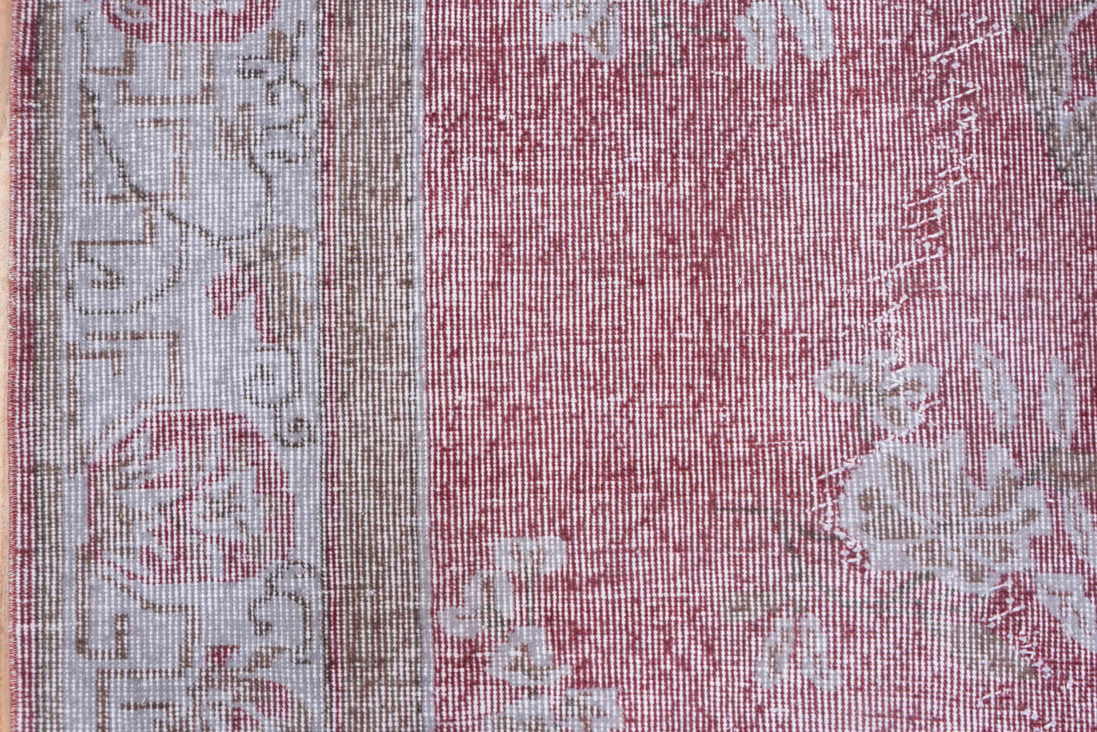 6' x 9' one-of-a-kind handmade antique Sparta medium size rug. Color palette: rose, ivory, blush, taupe, dusty pink, sage