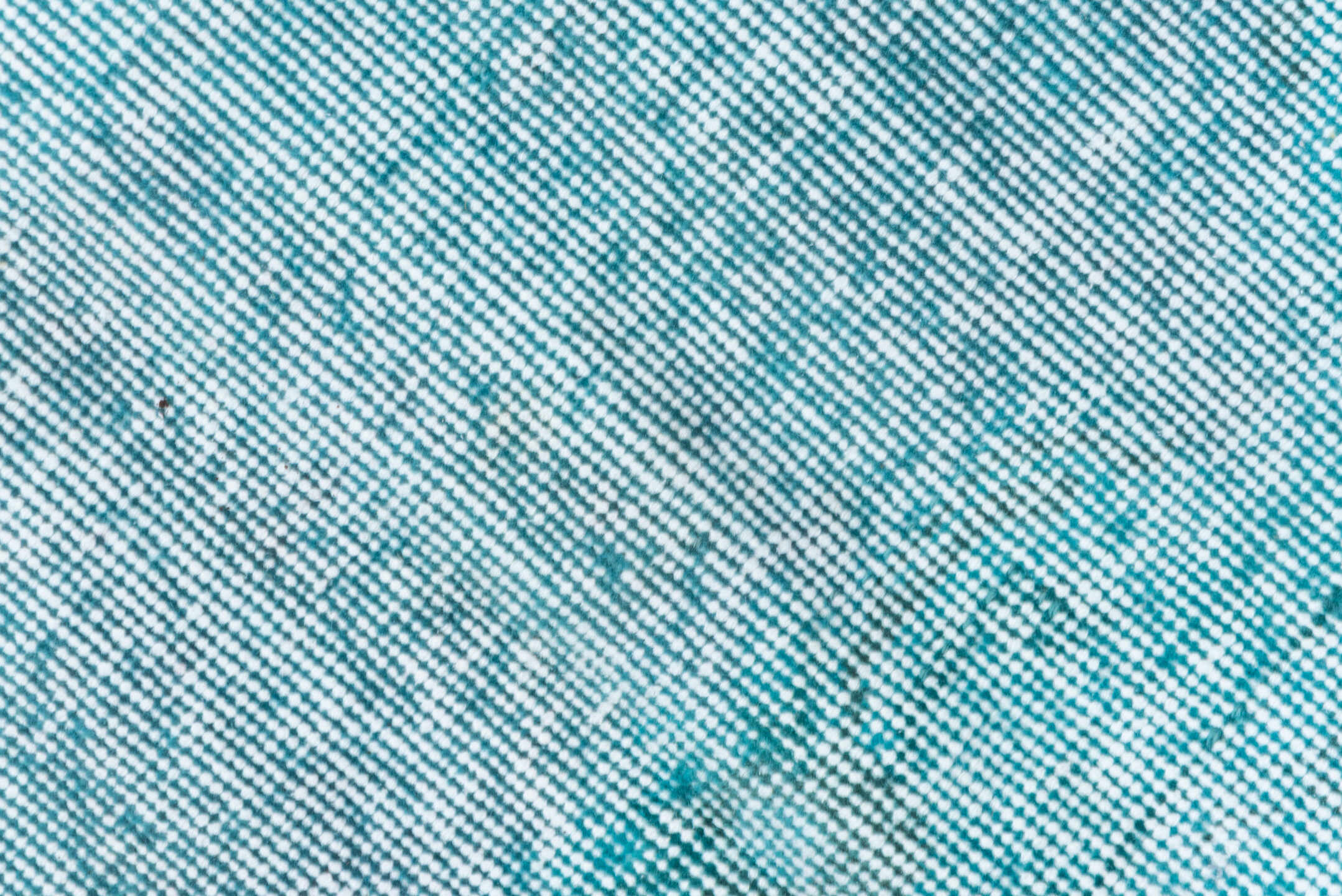 6' x 8' one-of-a-kind handmade vintage Overdyed medium size rug. Color palette: blue, gray, green, light blue, light gray