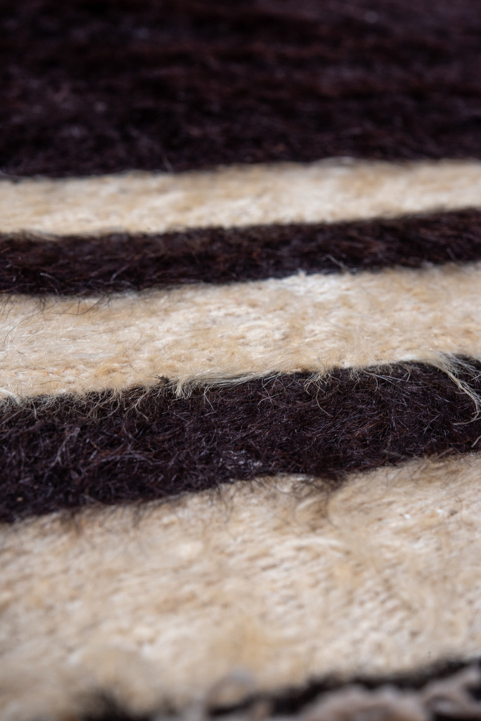 4' x 5' one-of-a-kind handmade vintage Anr small size rug. Color palette: black, blue, charcoal, gainsboro, gray, light gray