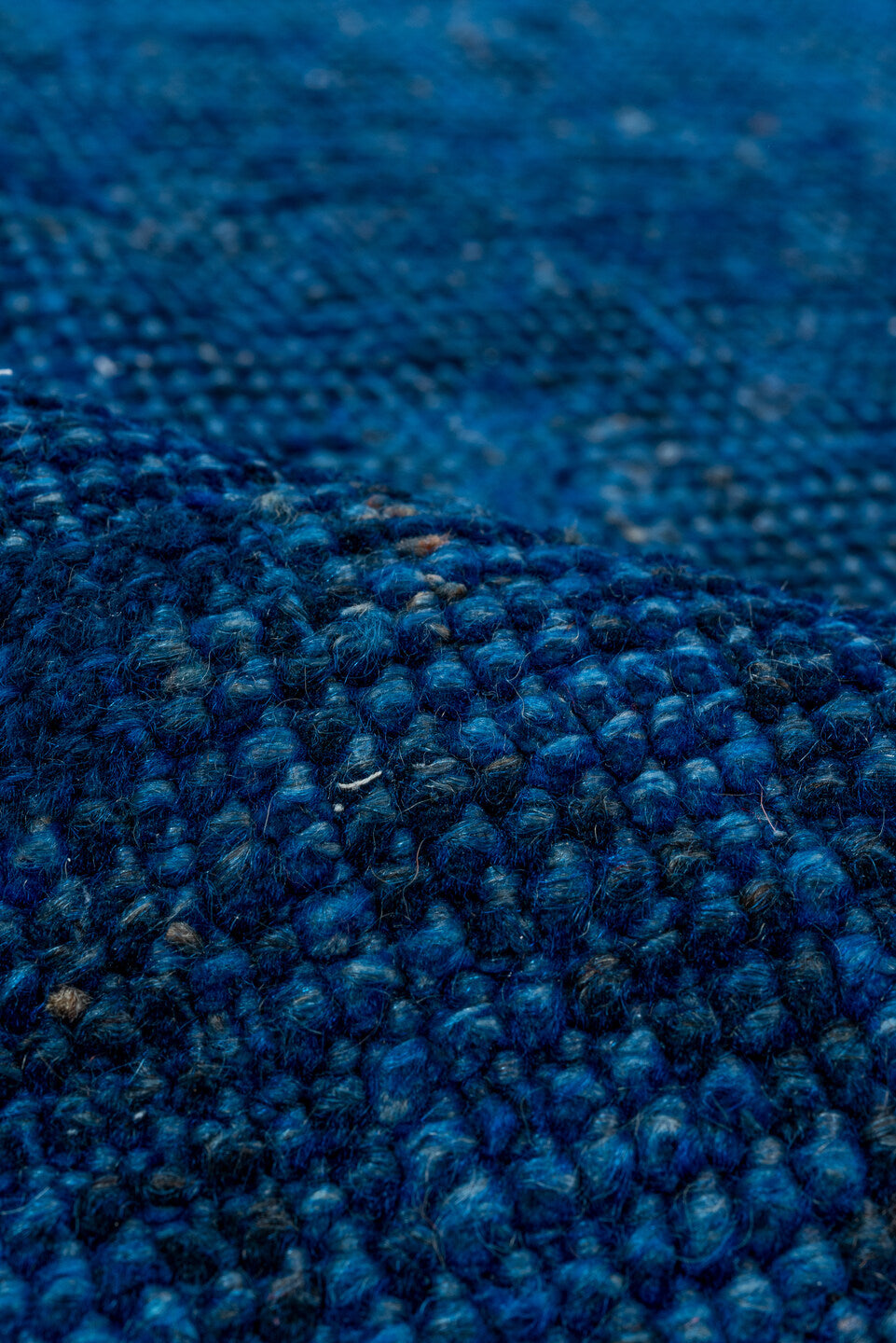 10' x 11' one-of-a-kind handmade vintage Overdyed large size rug. Color palette: blue, gray, steel blue