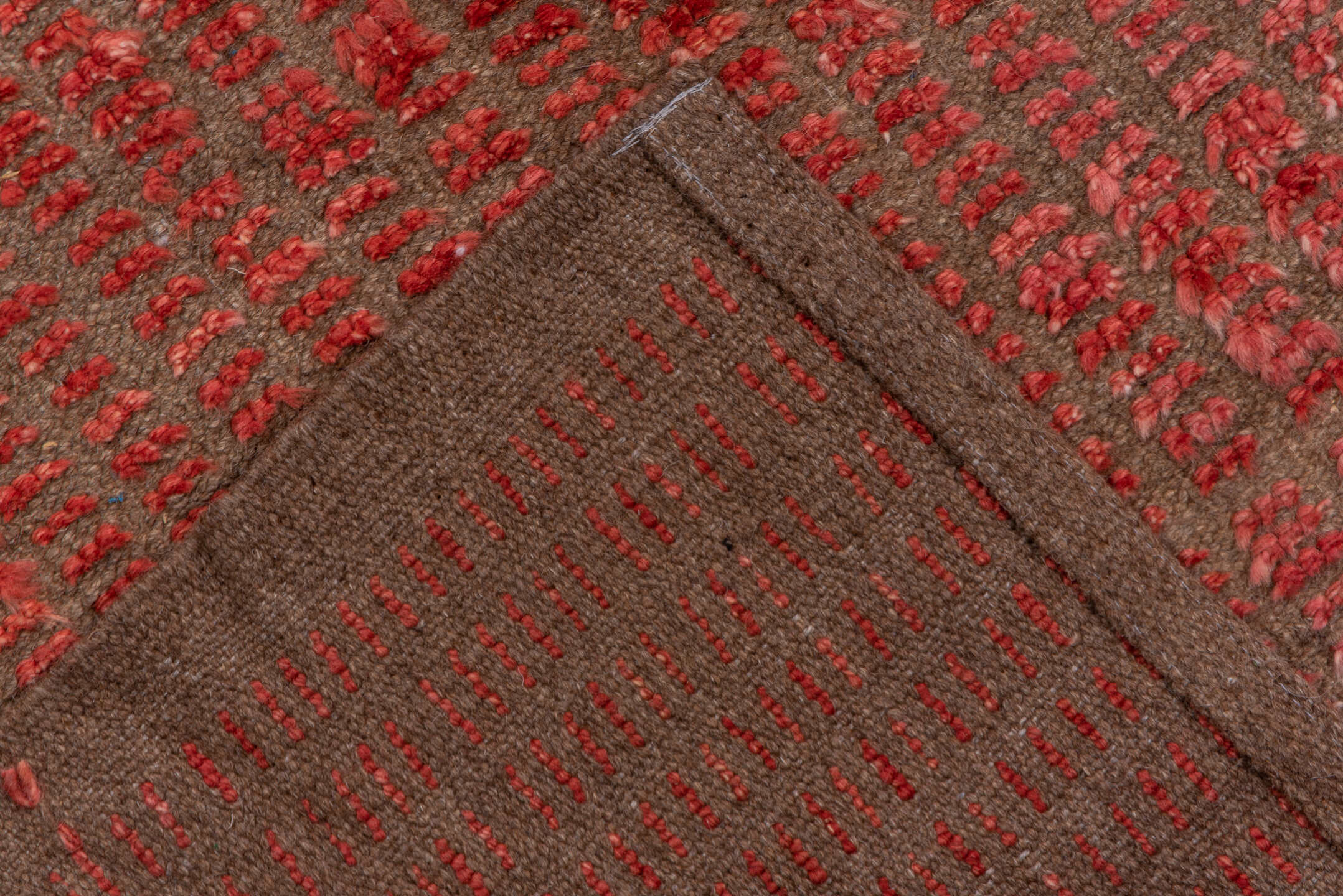 13' x 16' one-of-a-kind handmade vintage Moroccan oversize rug. Color palette: terracotta, rust, coral, taupe, rose, sienna