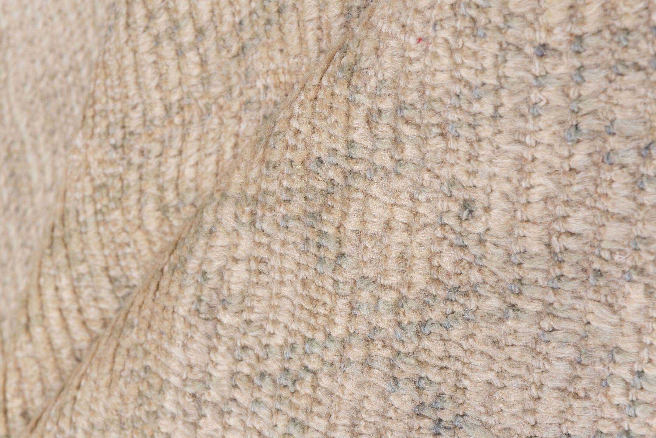 3' x 9' one-of-a-kind handmade vintage Moroccan runner rug. Color palette: ivory, beige, taupe, light gray, gray