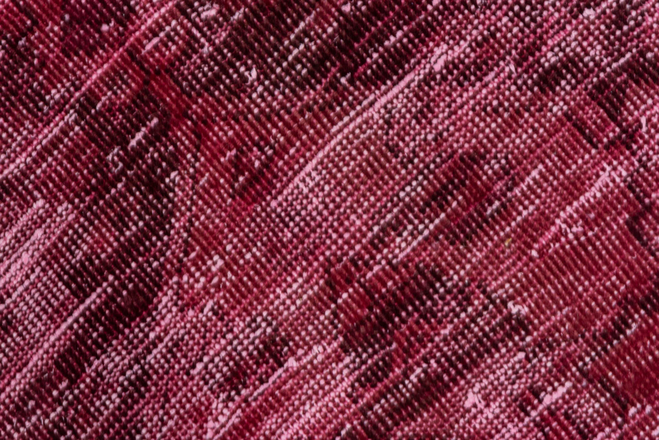 6' x 10' one-of-a-kind handmade vintage Mov large size rug. Color palette: burgundy, rose, crimson, mahogany, plum, pink
