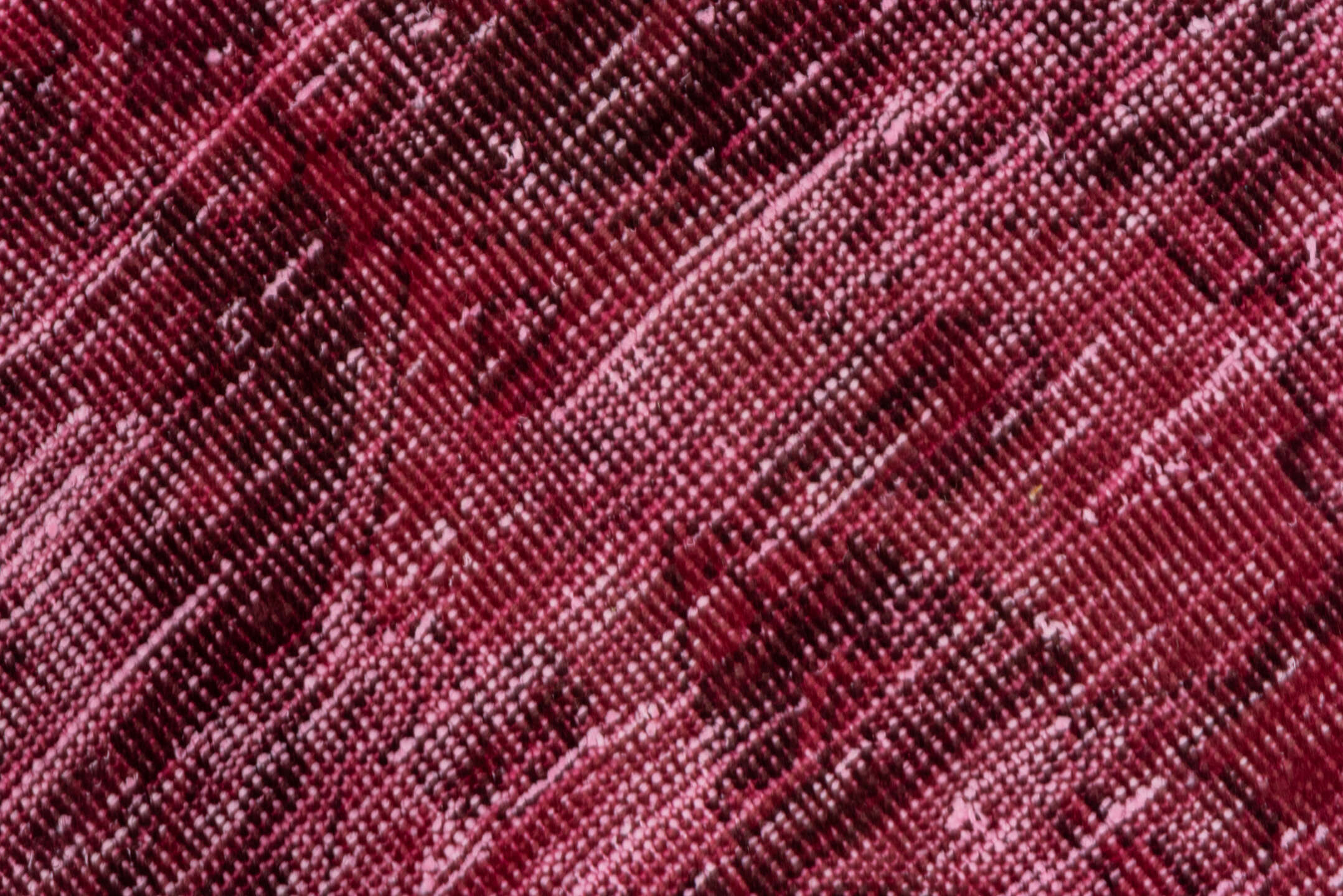 6' x 10' one-of-a-kind handmade vintage Mov large size rug. Color palette: brown, gray, pink, red, wine