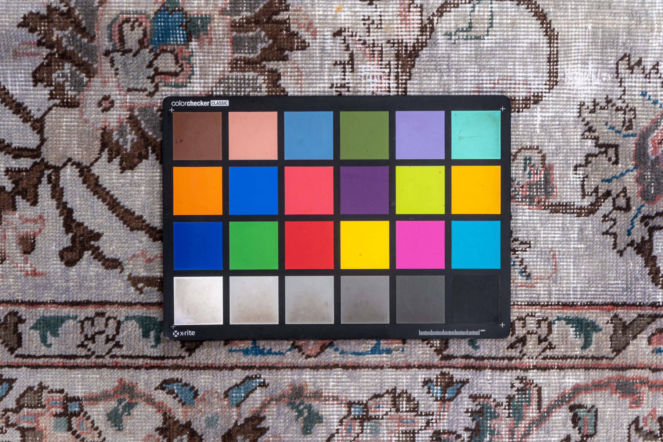 7' x 10' one-of-a-kind handmade vintage Mov large size rug. Color palette: black, blue, brown, fiord, gainsboro, gray