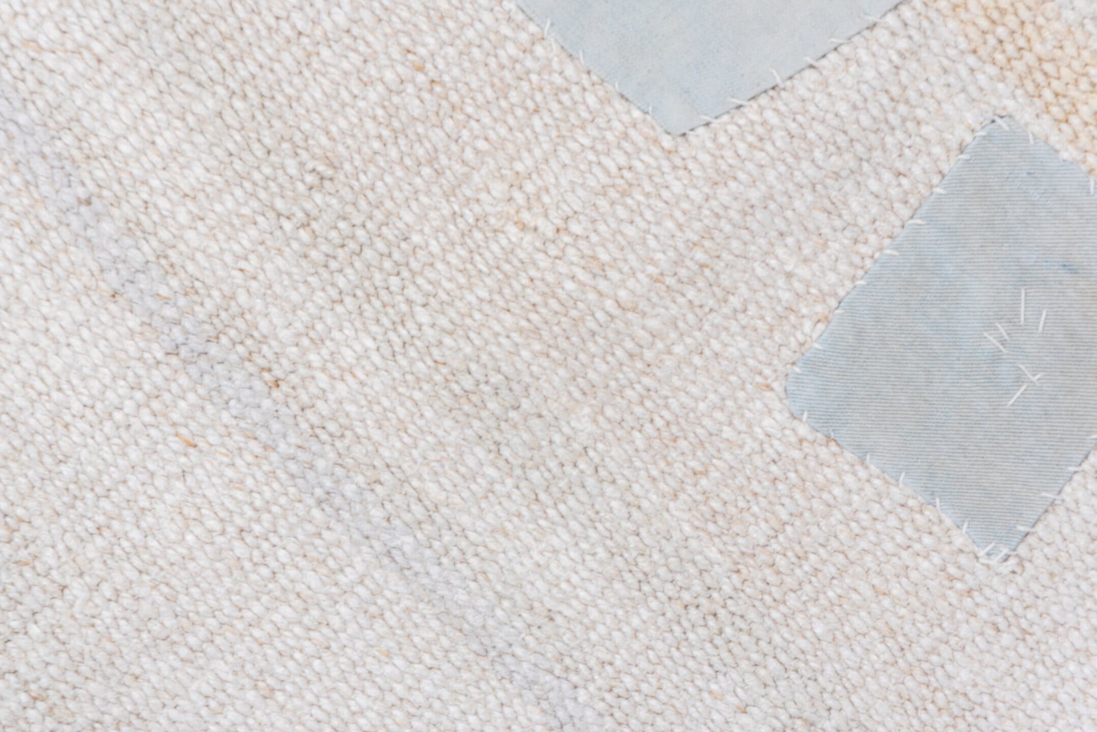 6' x 10' one-of-a-kind handmade vintage Hemp Kilim large size rug. Color palette: ivory, beige, pale blue, light gray