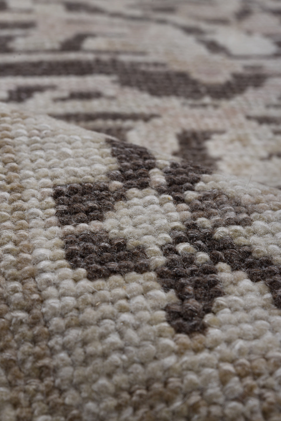 3' x 10' one-of-a-kind handmade vintage Malayer runner rug. Color palette: ivory, taupe, brown, charcoal, beige, gray, black