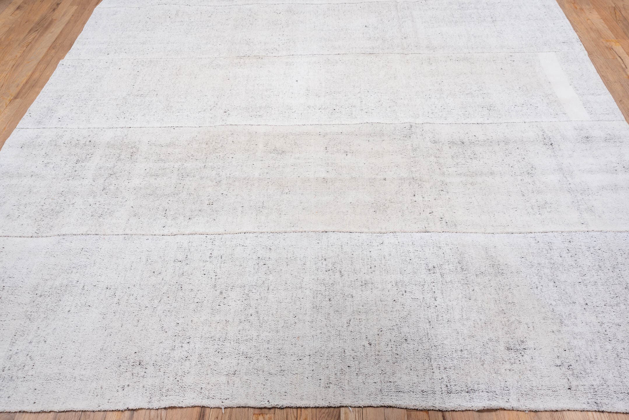 8' x 11' one-of-a-kind handmade antique Flatweave large size rug. Color palette: ivory, cream, taupe, beige, light gray